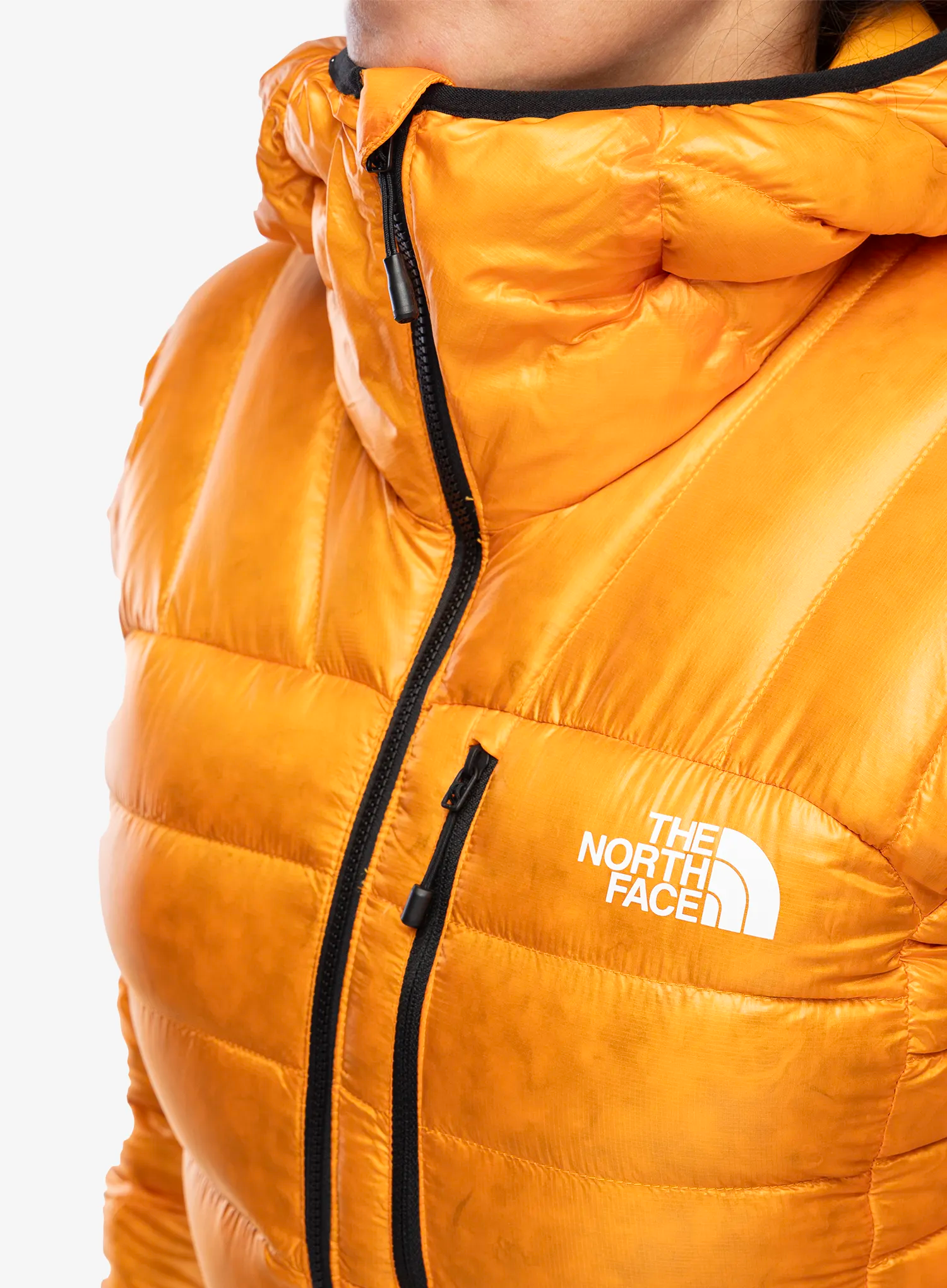 Dámská péřová bunda The North Face Summit Breithorn Hoodie - apricot glaze
