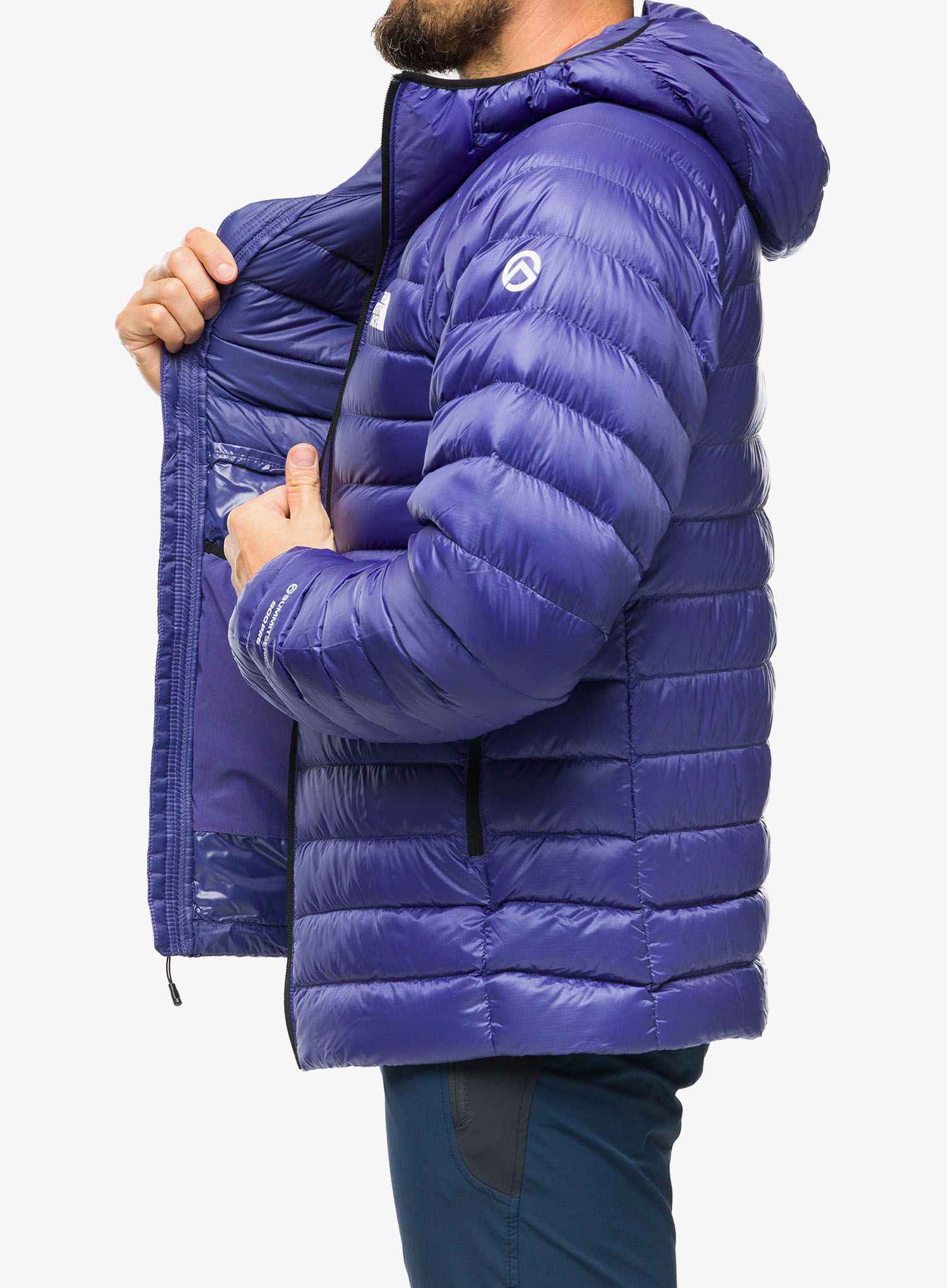 Péřová bunda The North Face Summit Breithorn Hoodie - cave blue