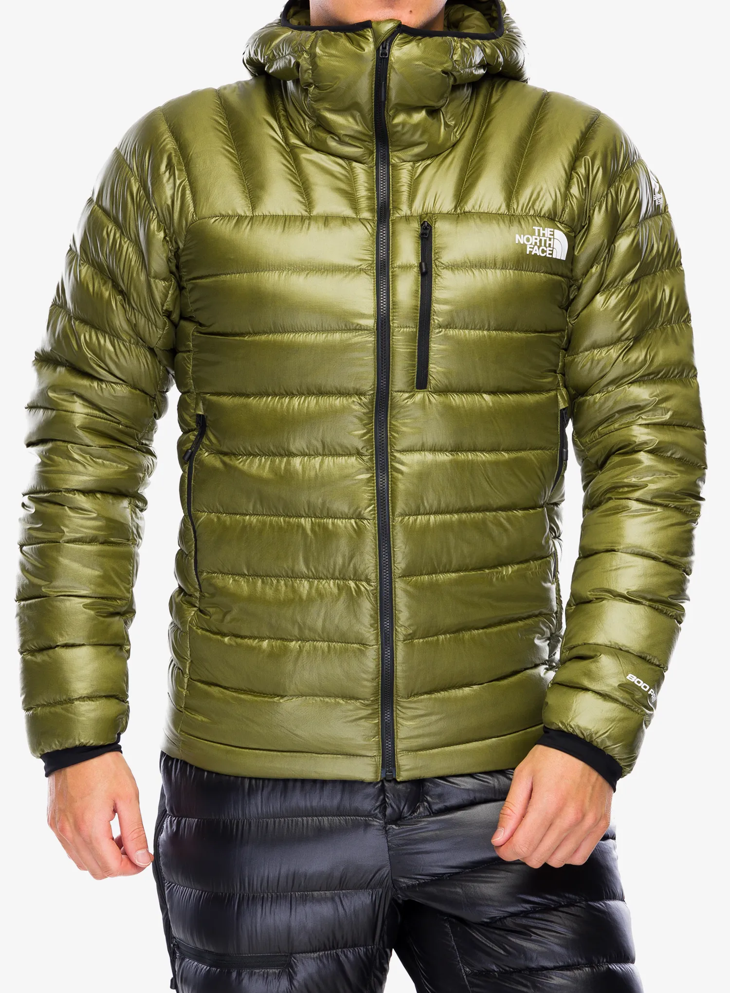 Péřová bunda The North Face Summit Breithorn Hoodie - forest olive