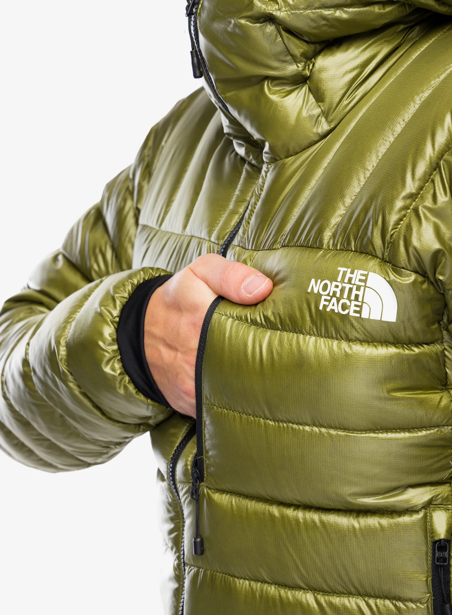 Péřová bunda The North Face Summit Breithorn Hoodie - forest olive