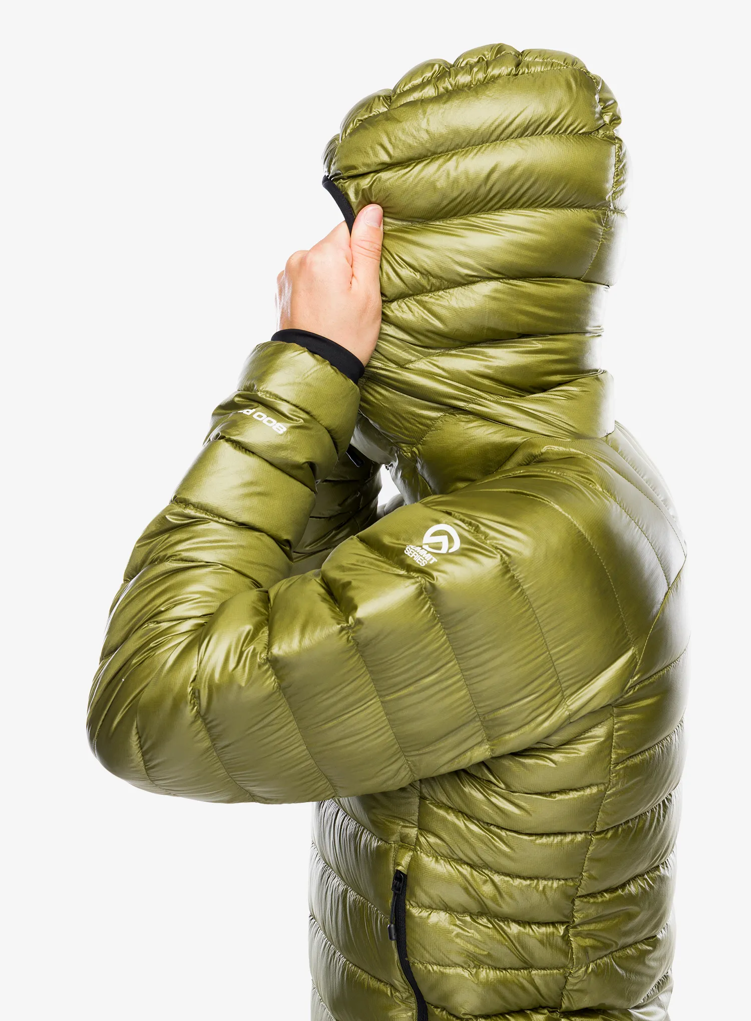 Péřová bunda The North Face Summit Breithorn Hoodie - forest olive