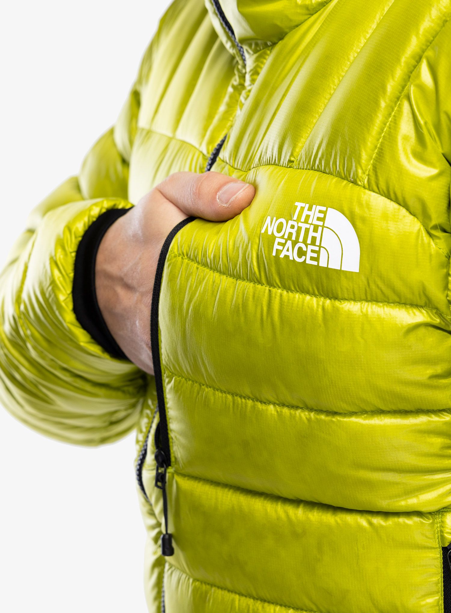 Péřová bunda The North Face Summit Breithorn Hoodie - meadow grass