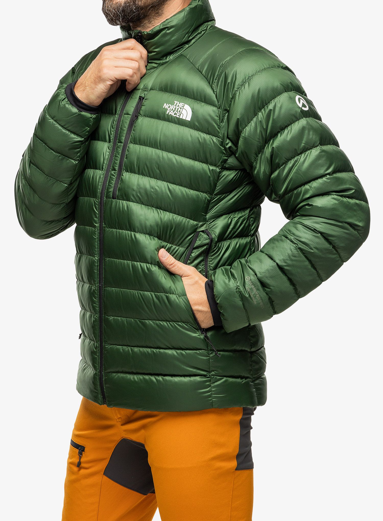 Péřová bunda pánská The North Face Summit Breithorn Jacket - pine needle