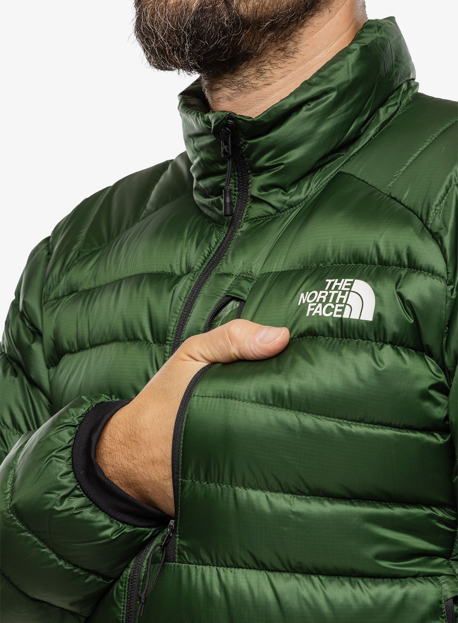 Péřová bunda pánská The North Face Summit Breithorn Jacket - pine needle