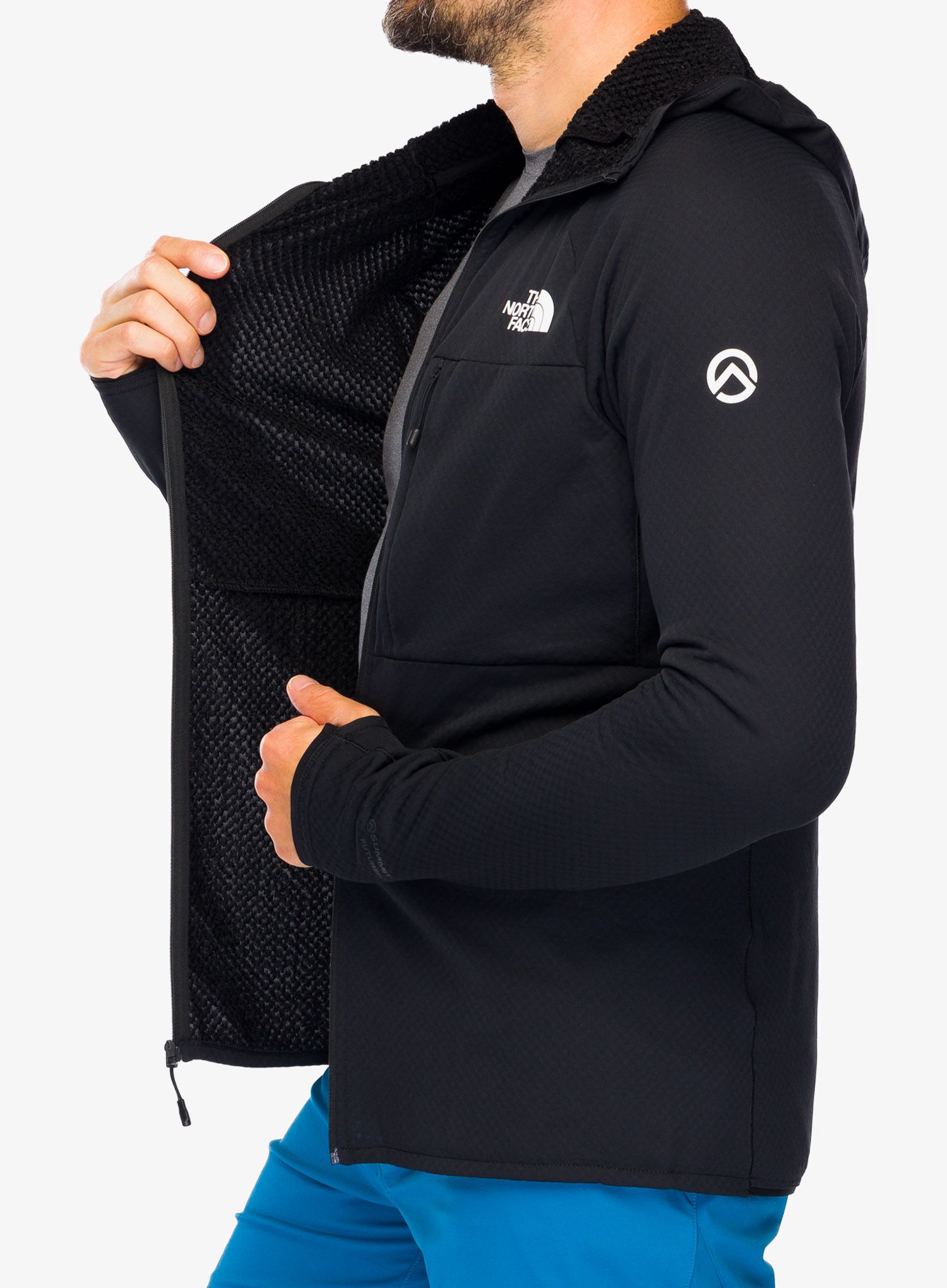 Fleecová mikina The North Face Summit FutureFleece FZ Hoodie - blk