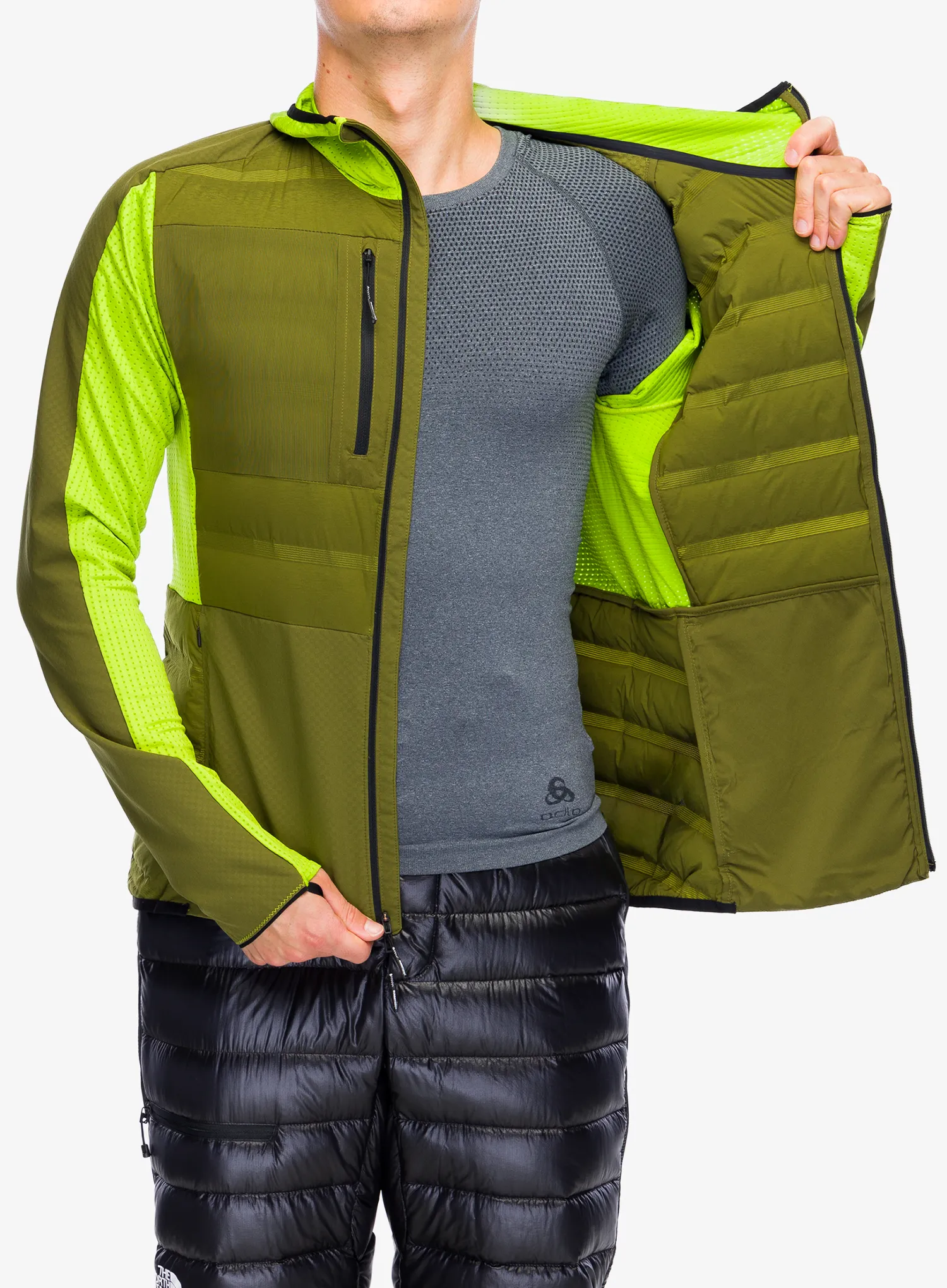 Hybridní bunda The North Face Summit Garnet Canyon Jacket - forest olive/meadow grass