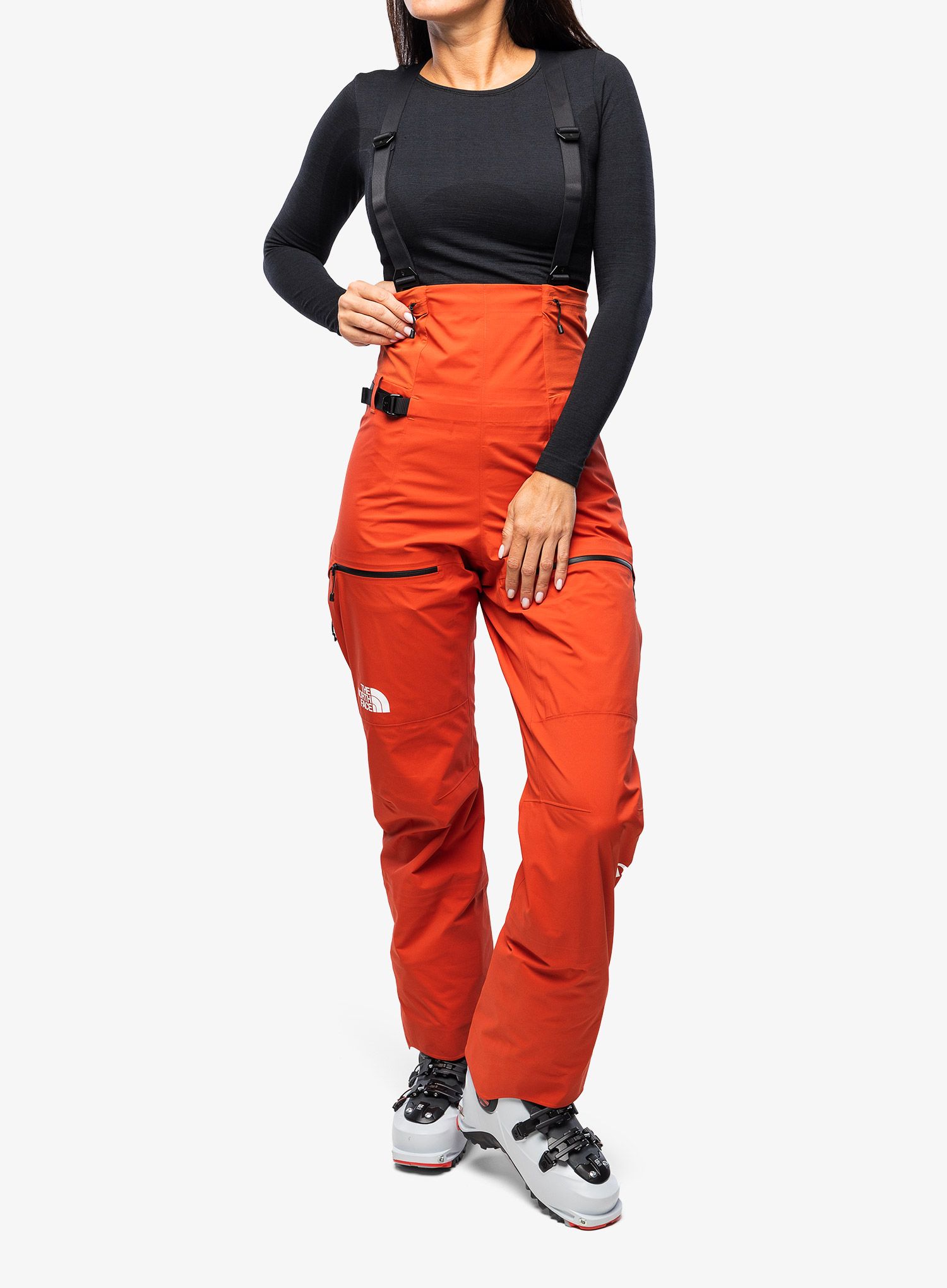 GORE TEX kalhoty dámské The North Face Summit Pumori GTX Pro BIB - auburn glaze