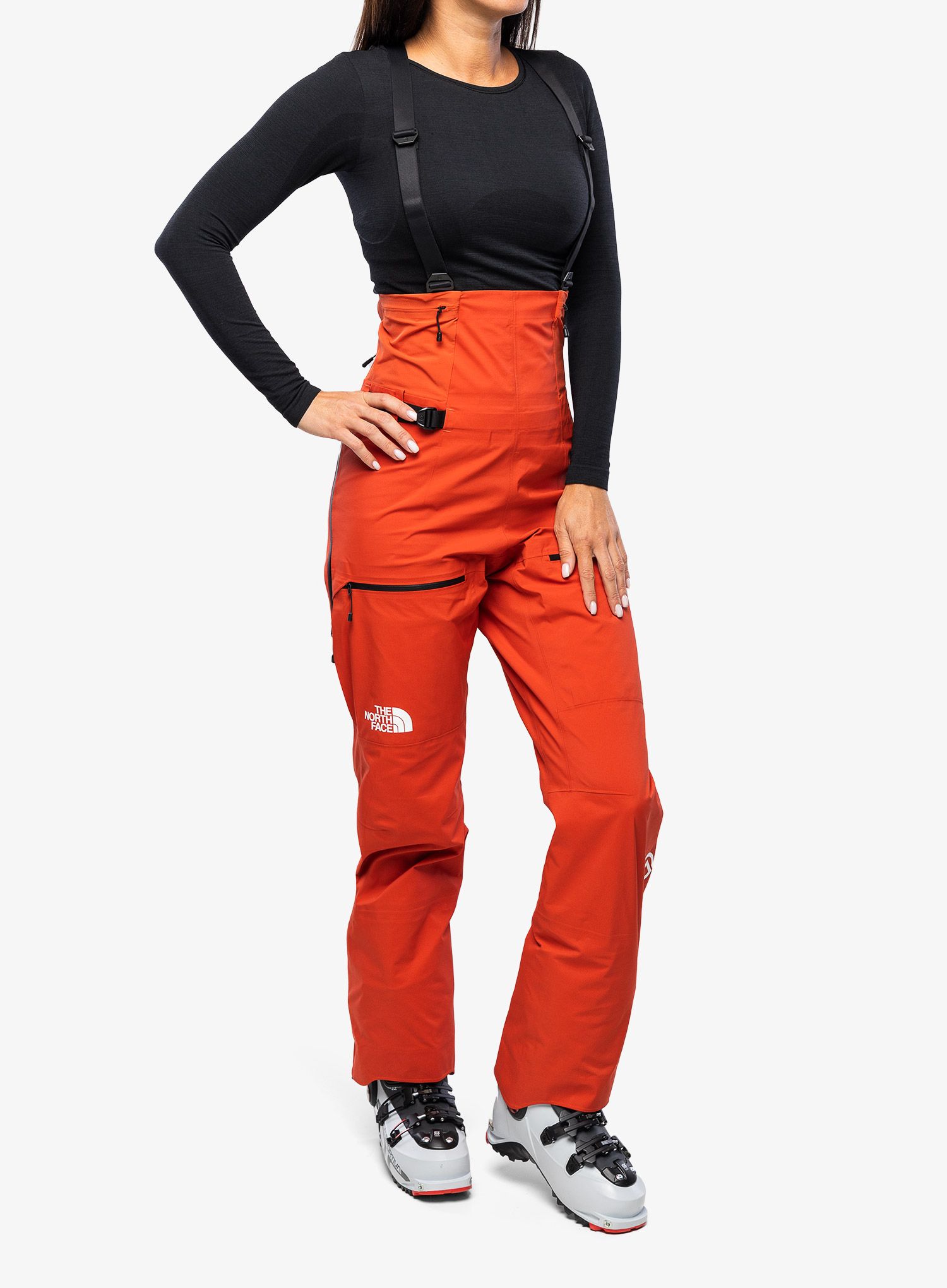 GORE TEX kalhoty dámské The North Face Summit Pumori GTX Pro BIB - auburn glaze