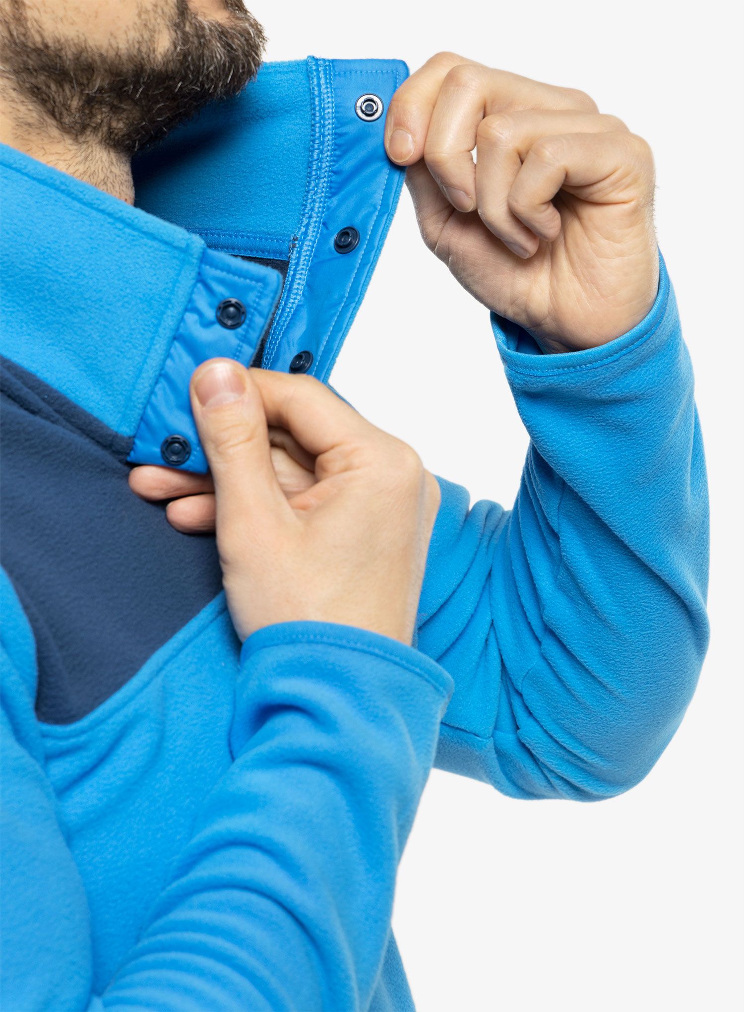 Fleece mikina The North Face TKA Glacier Snap-Neck Pullover - blue