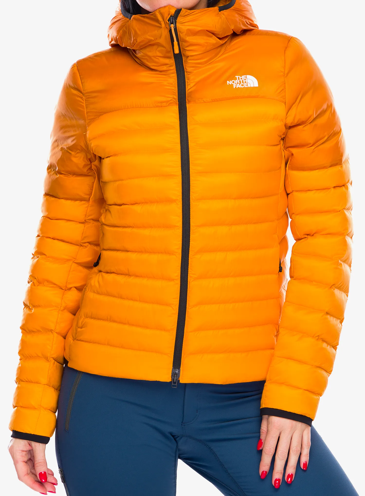 Zateplená bunda dámská The North Face Terra Peak Hoodie - apricot glaze/iron citrus