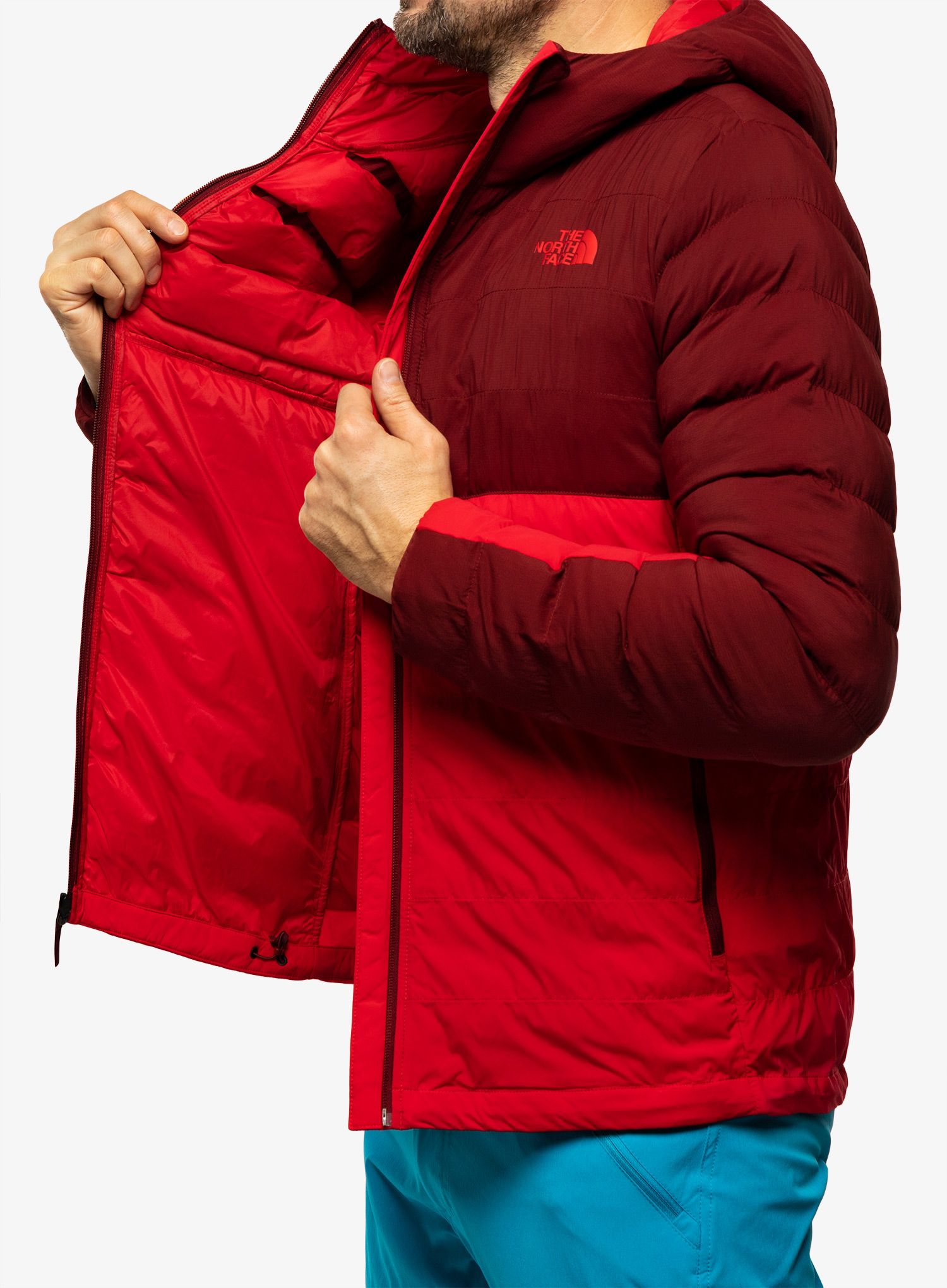 Izolovana bunda The North Face Thermoball 50/50 Jacket - cordovan/tnf red