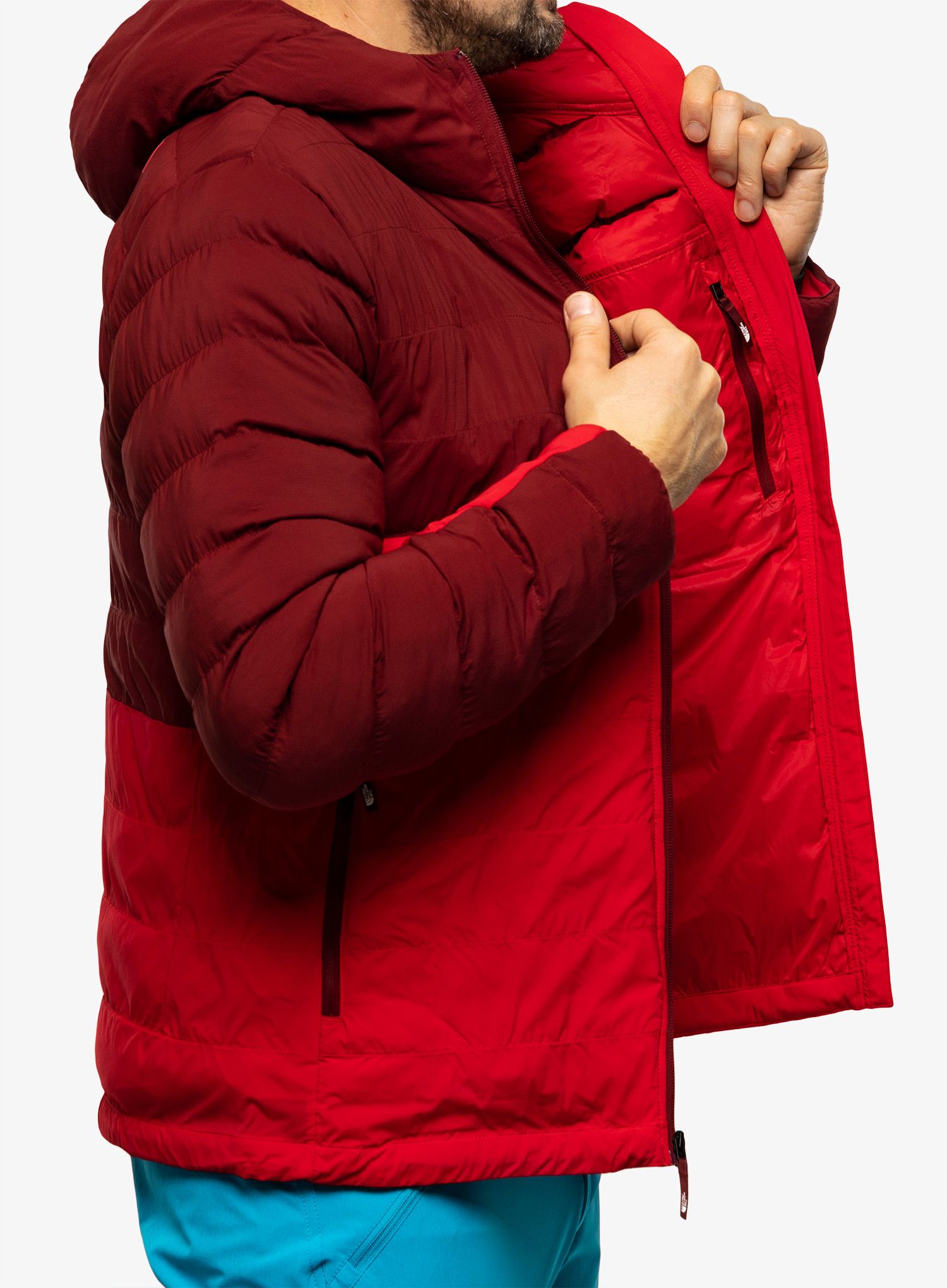 Izolovana bunda The North Face Thermoball 50/50 Jacket - cordovan/tnf red