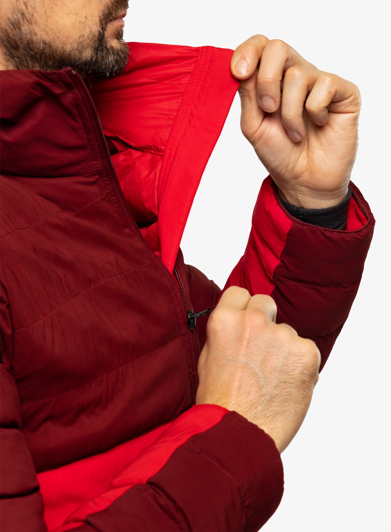 Izolovana bunda The North Face Thermoball 50/50 Jacket - cordovan/tnf red