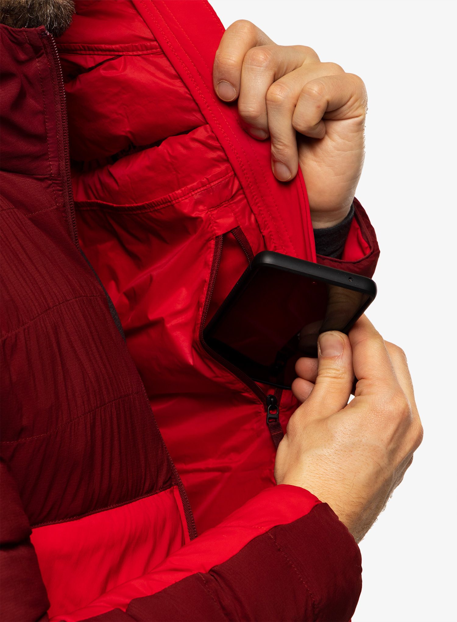 Izolovana bunda The North Face Thermoball 50/50 Jacket - cordovan/tnf red