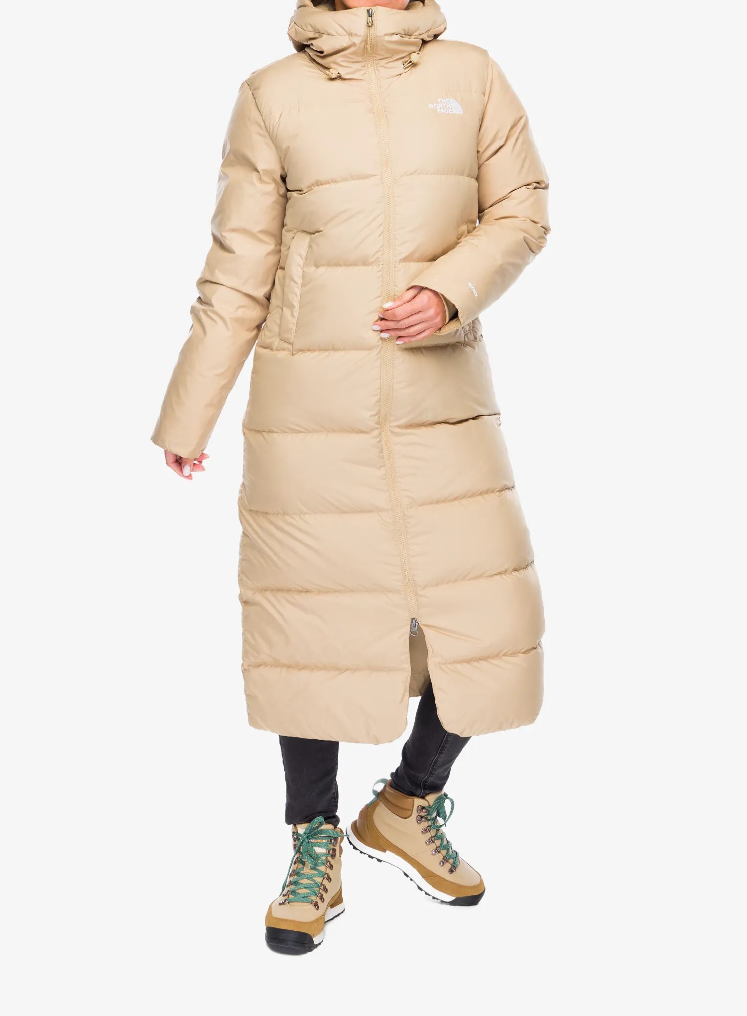 Dámský péřový kabát The North Face Triple C Parka - khaki stone