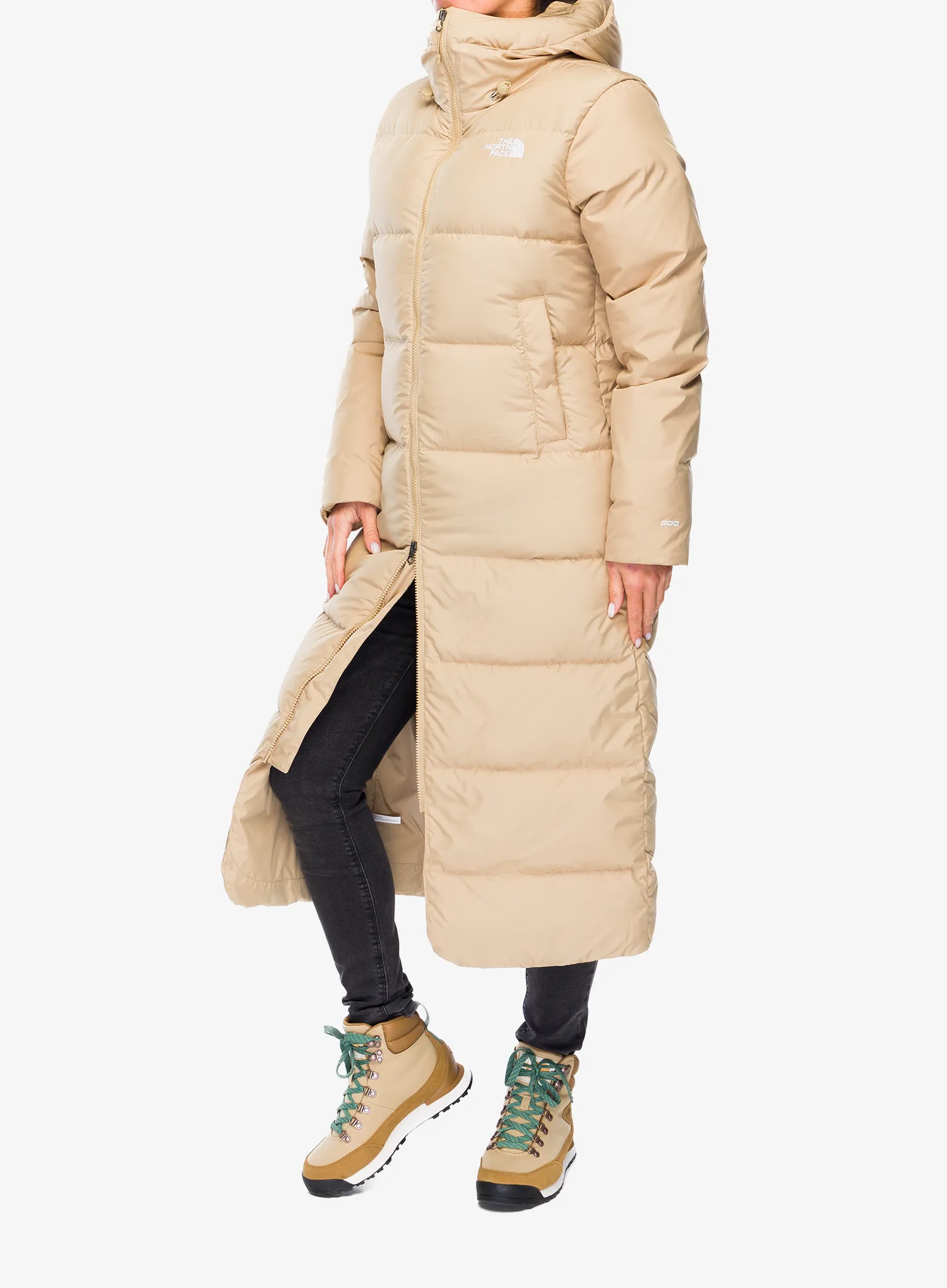 Dámský péřový kabát The North Face Triple C Parka - khaki stone