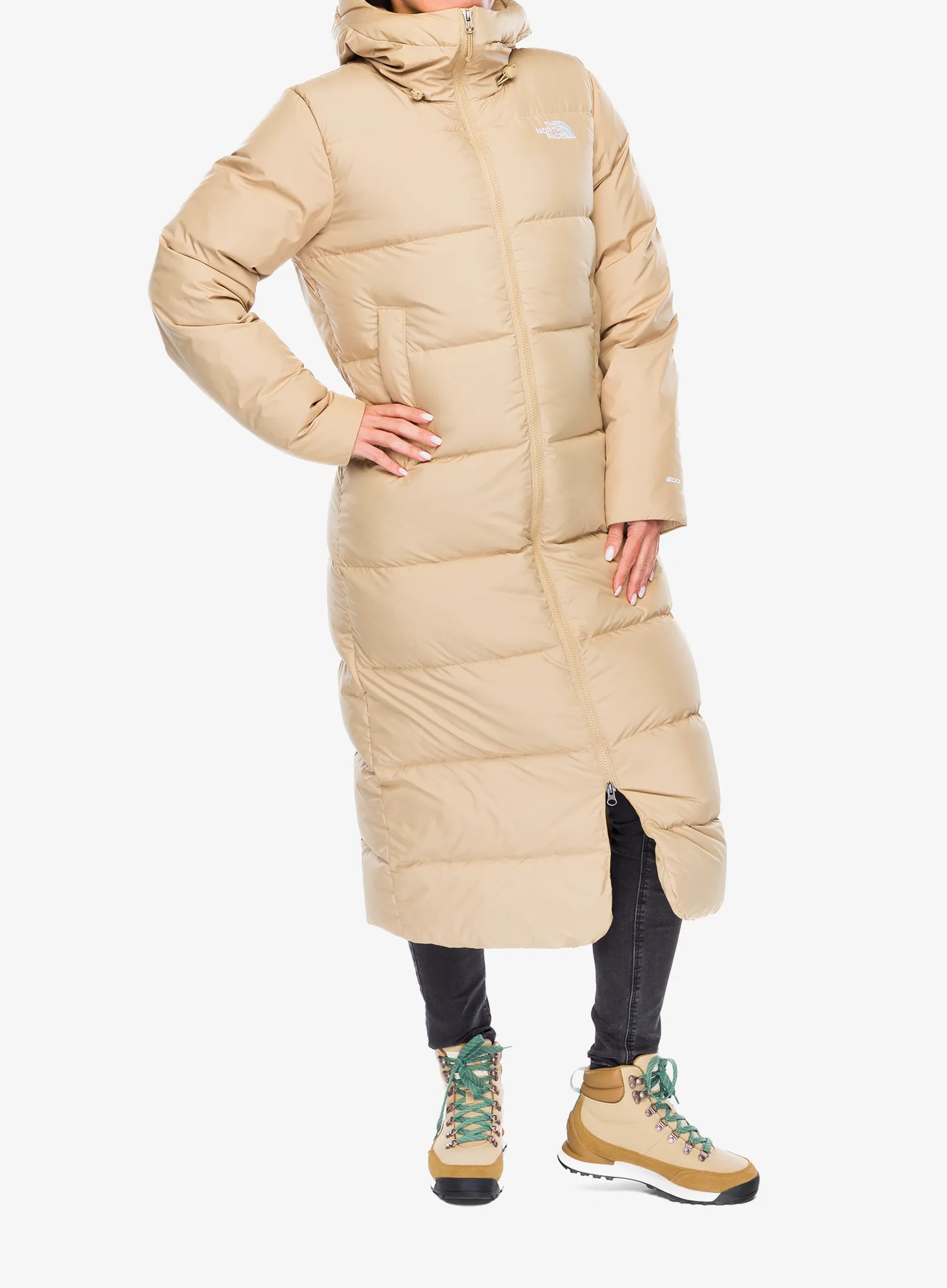 Dámský péřový kabát The North Face Triple C Parka - khaki stone