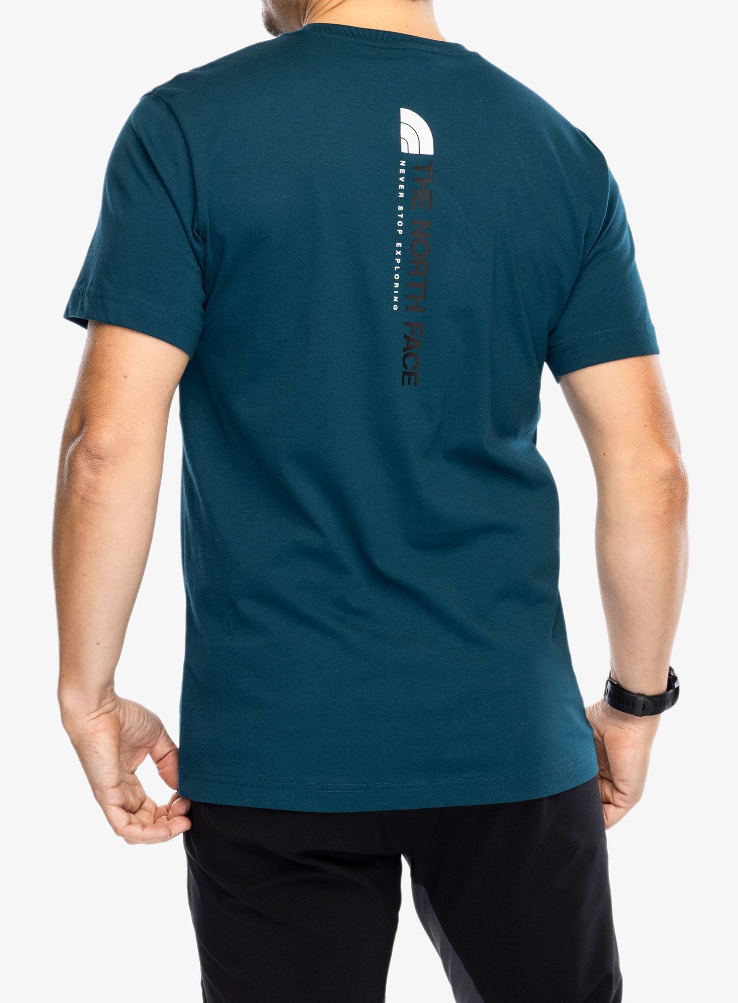 Bavlněné tričko The North Face Vertical SS Tee - midnight petrol