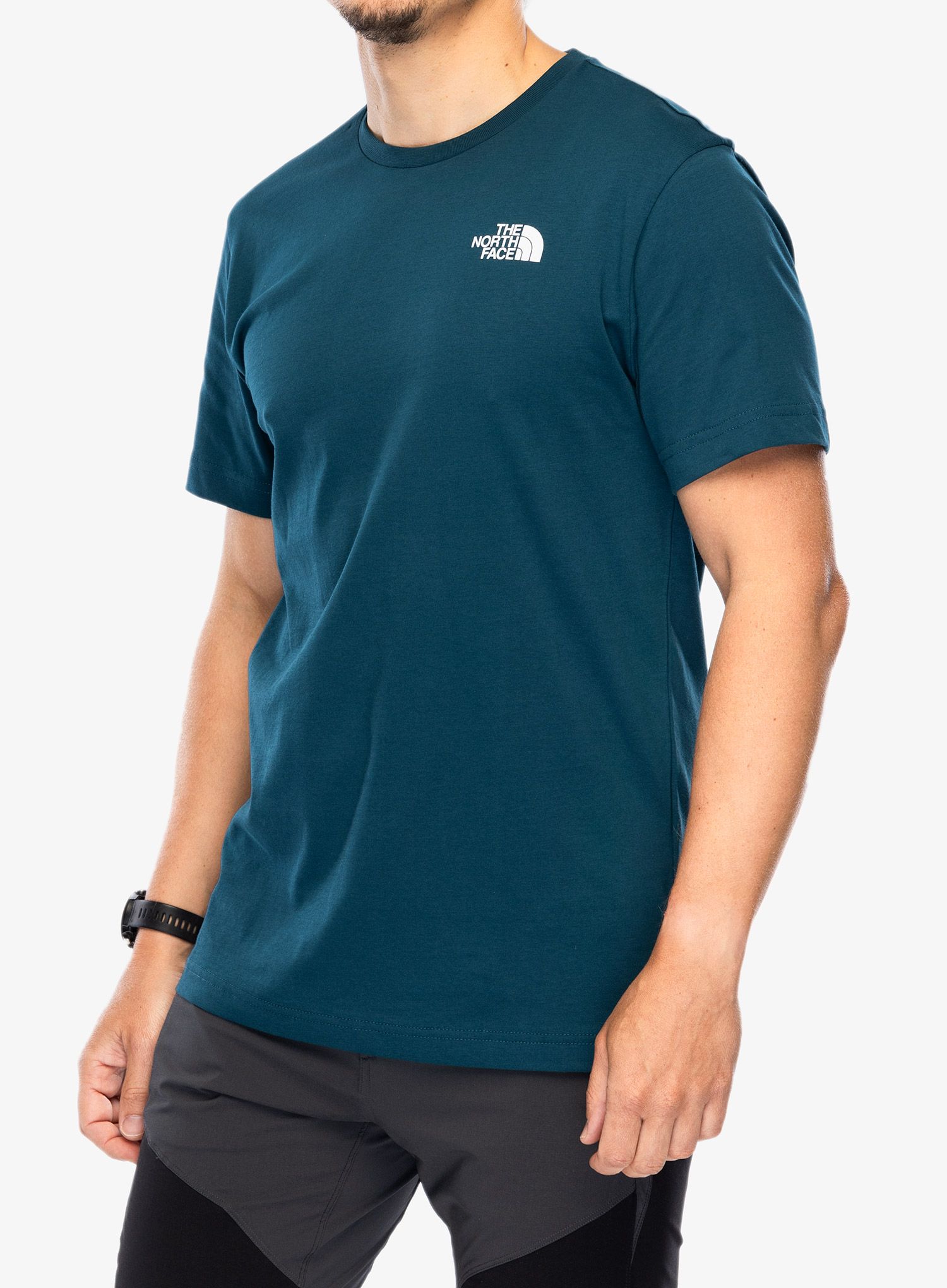 Bavlněné tričko The North Face Vertical SS Tee - midnight petrol