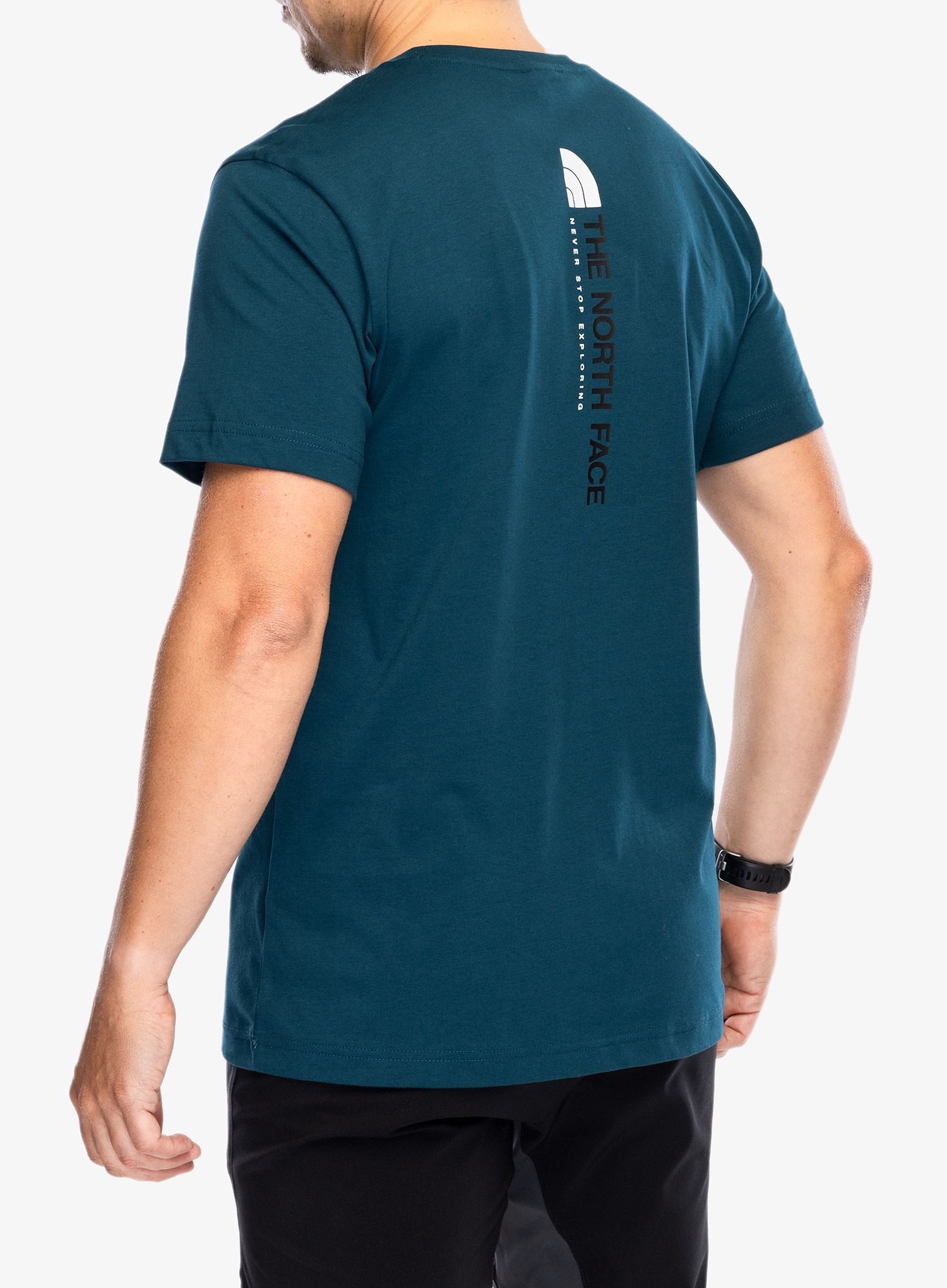 Bavlněné tričko The North Face Vertical SS Tee - midnight petrol
