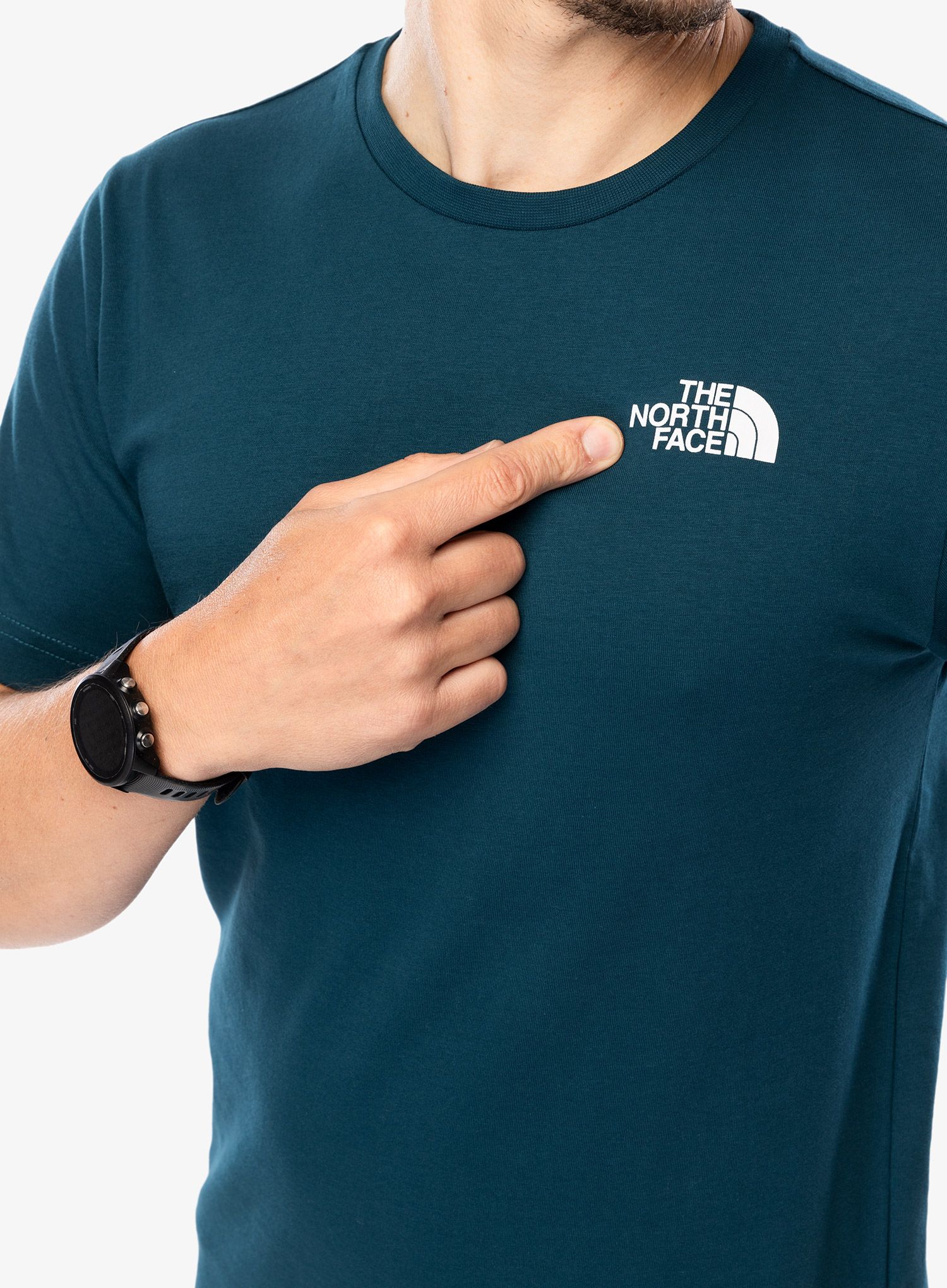 Bavlněné tričko The North Face Vertical SS Tee - midnight petrol