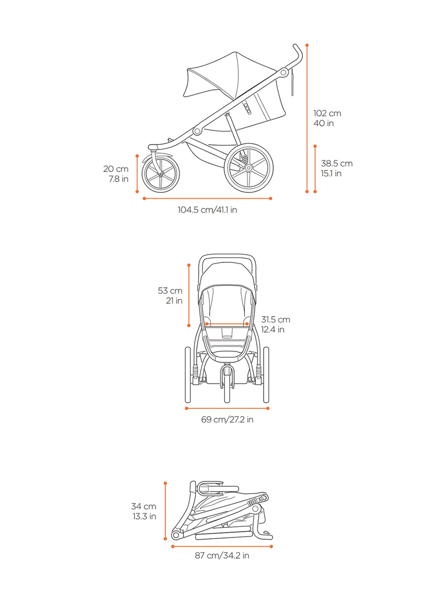 Běžící vozík Thule Urban Glide 2 Bassinet - blackonb