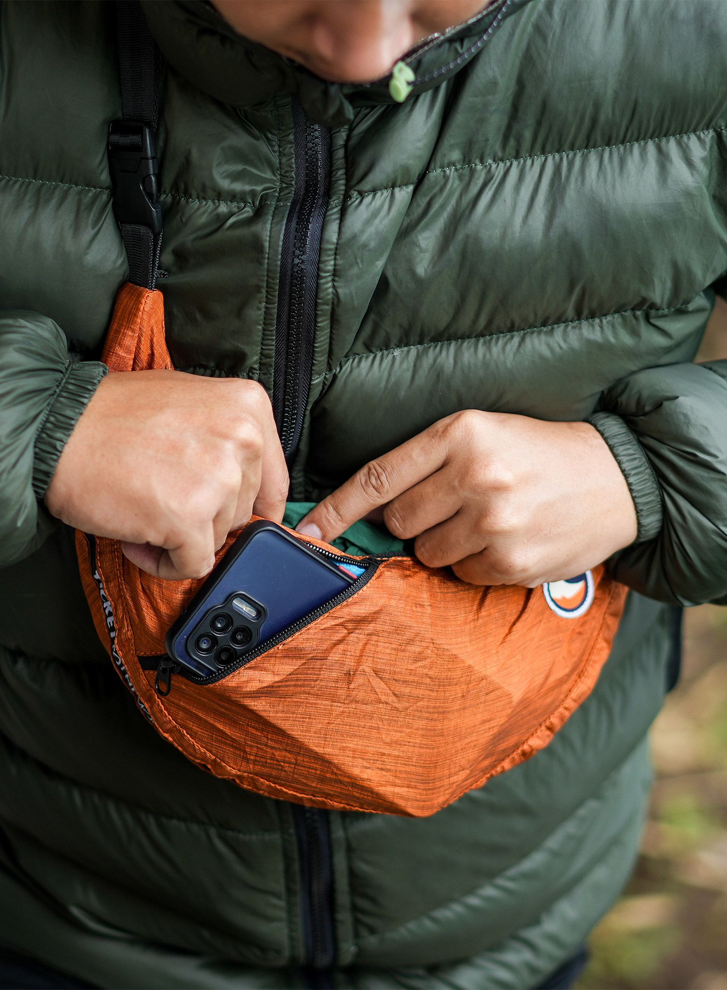 Ledvinka Ticket To The Moon Upcycled Sling Bag - terracotta