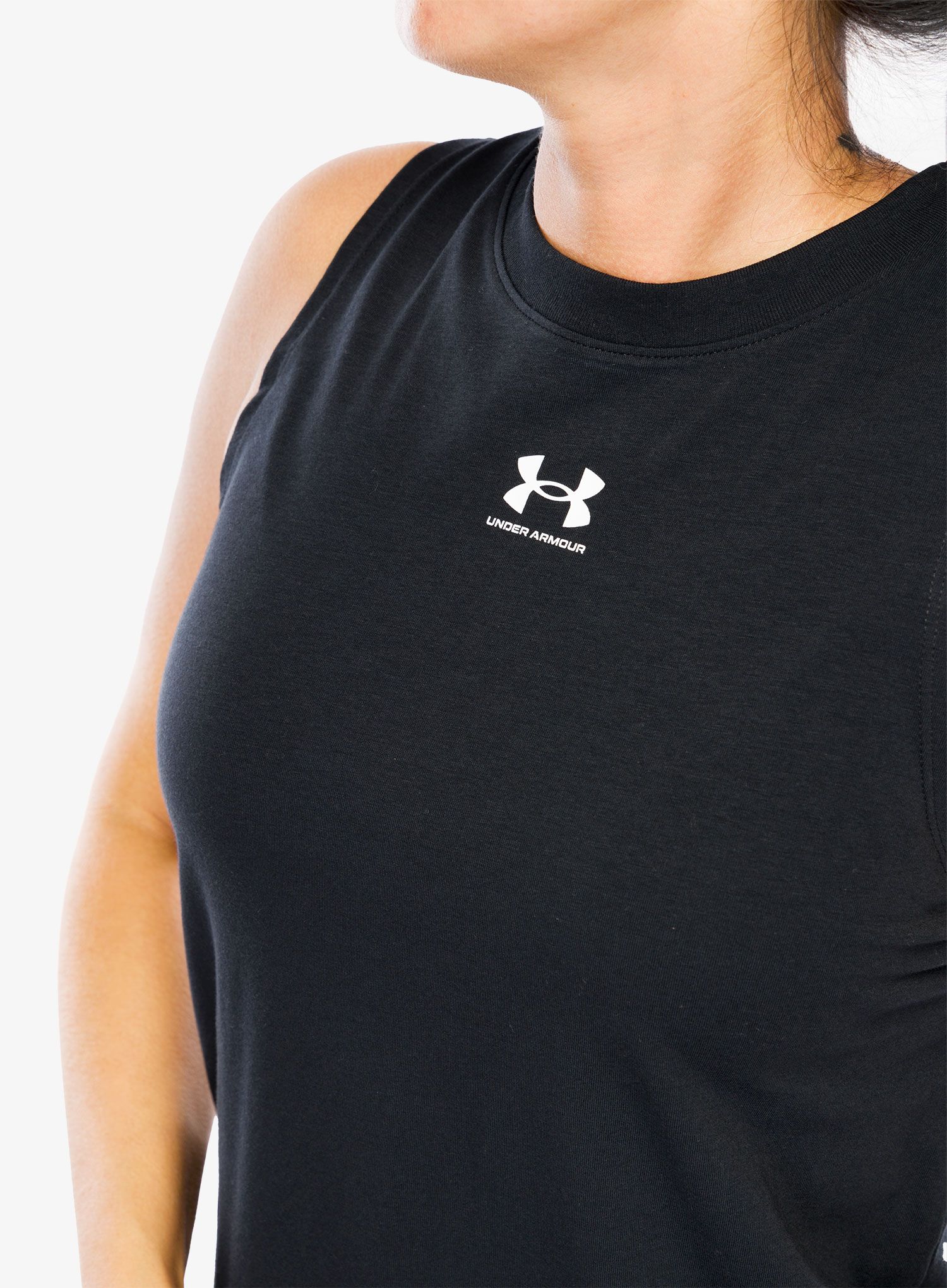 Dámský top Under Armour Campus Muscle Tank - black/white