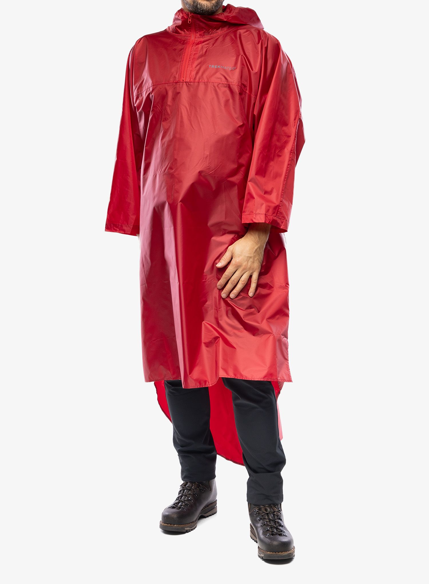 Turistická pláštěnka Trekmates Deluxe Poncho - chilli pepper