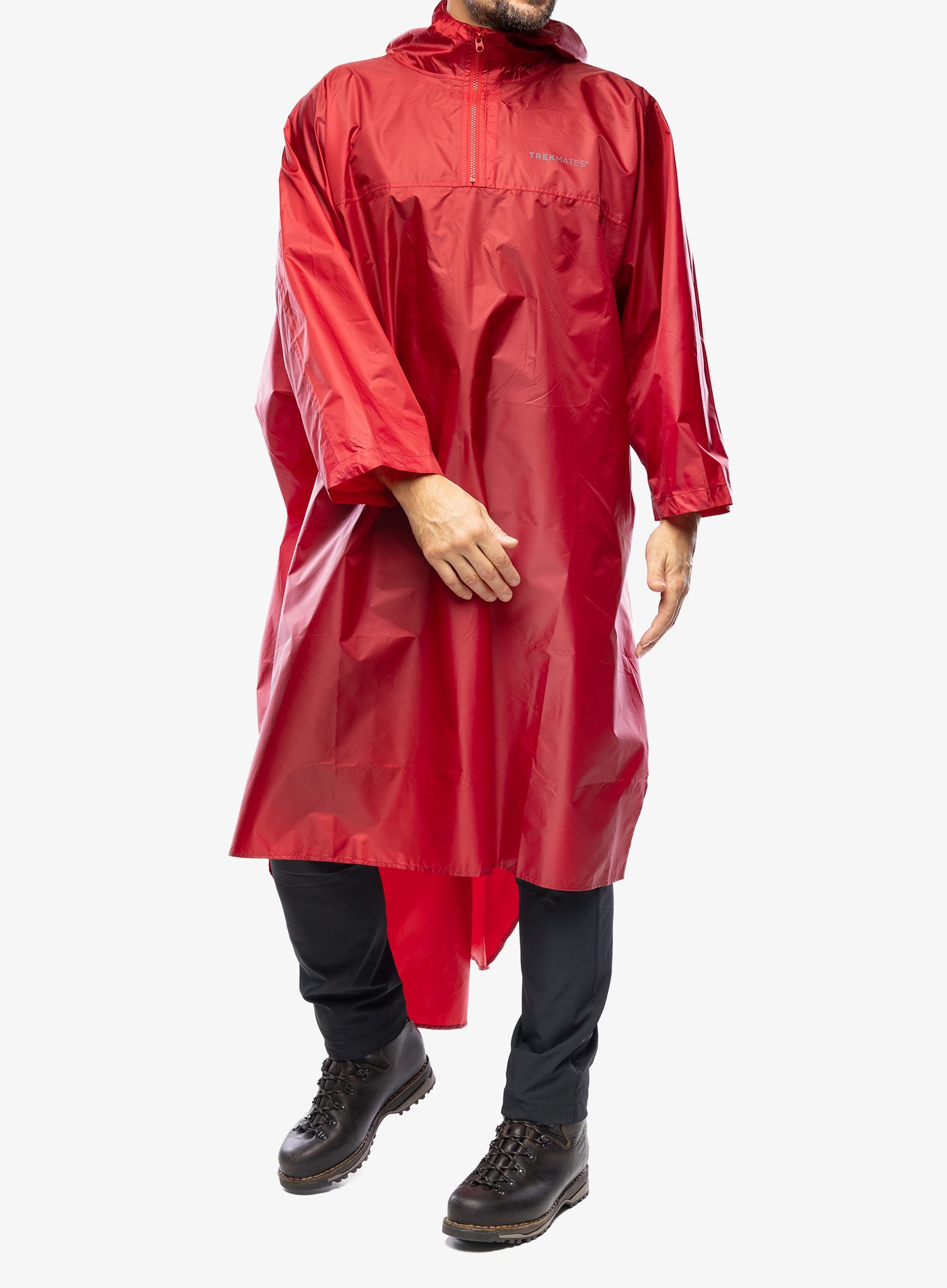 Turistická pláštěnka Trekmates Deluxe Poncho - chilli pepper