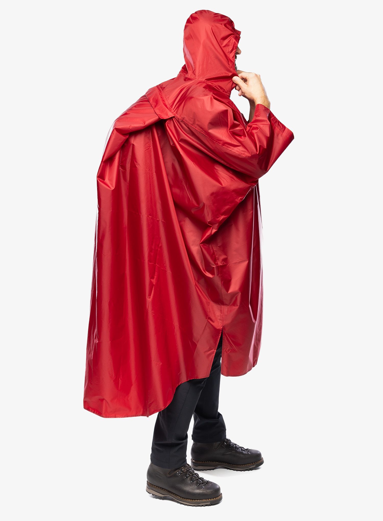 Turistická pláštěnka Trekmates Deluxe Poncho - chilli pepper