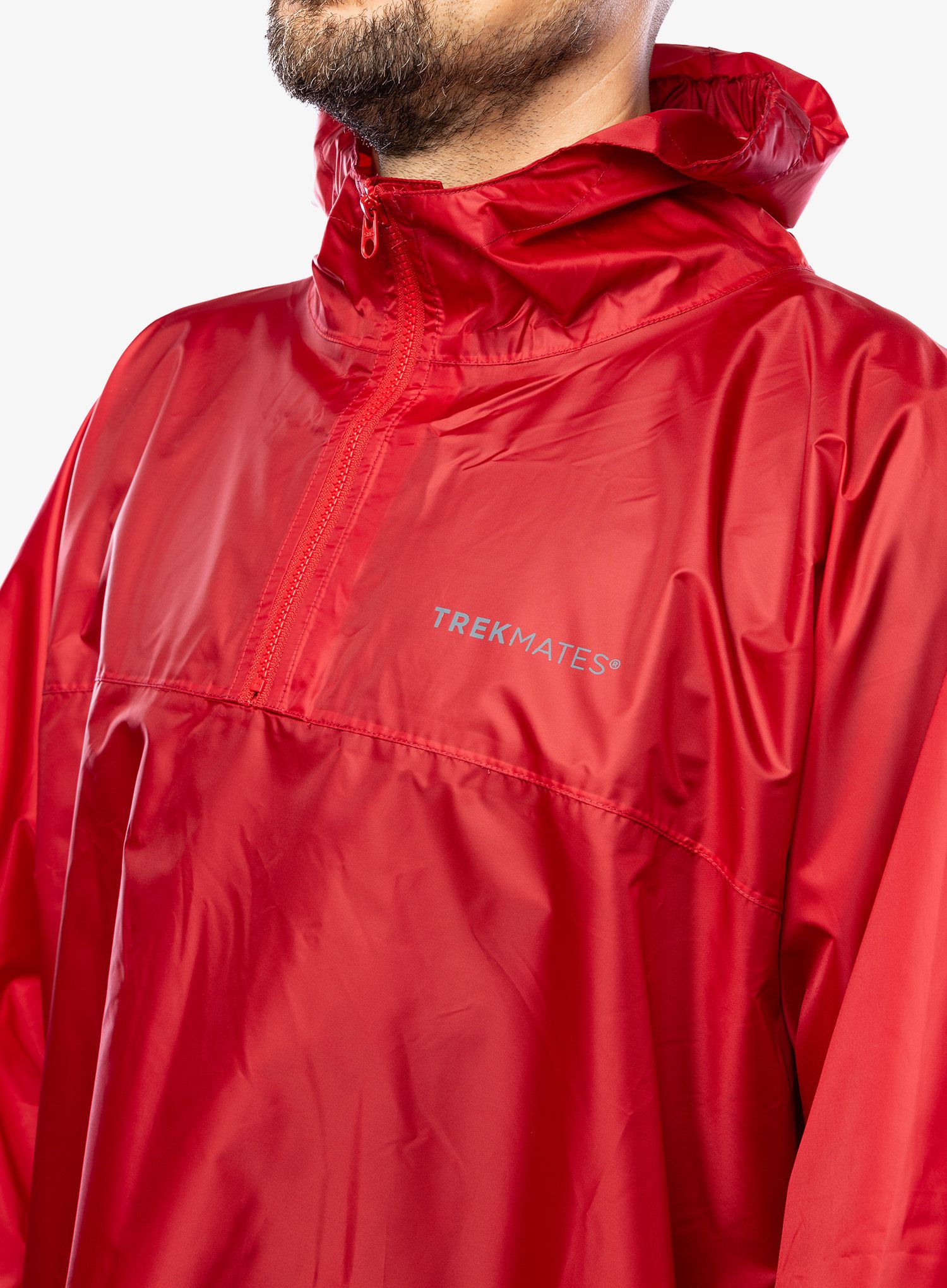 Turistická pláštěnka Trekmates Deluxe Poncho - chilli pepper