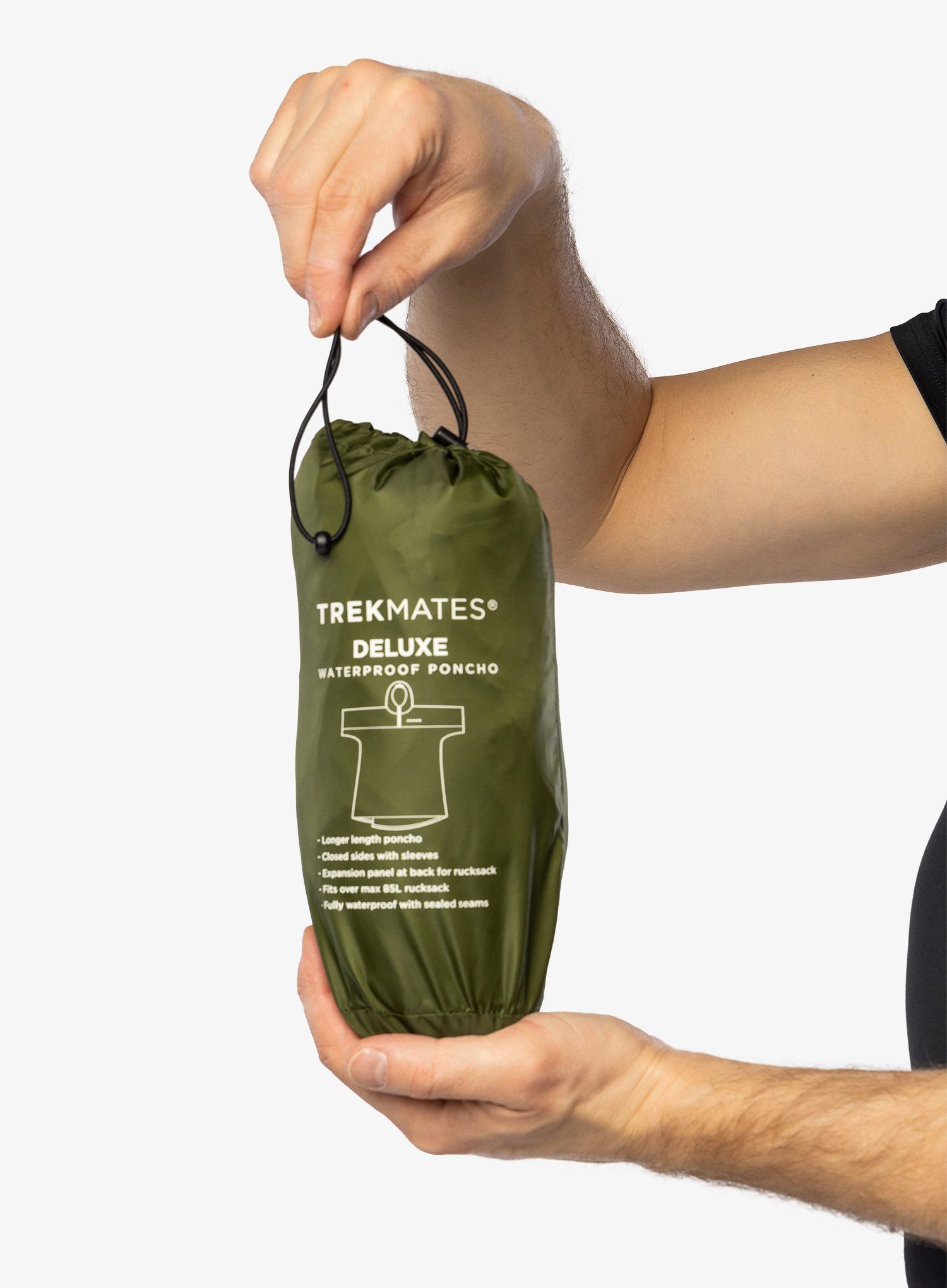 Turistická pláštěnka Trekmates Deluxe Poncho - chive