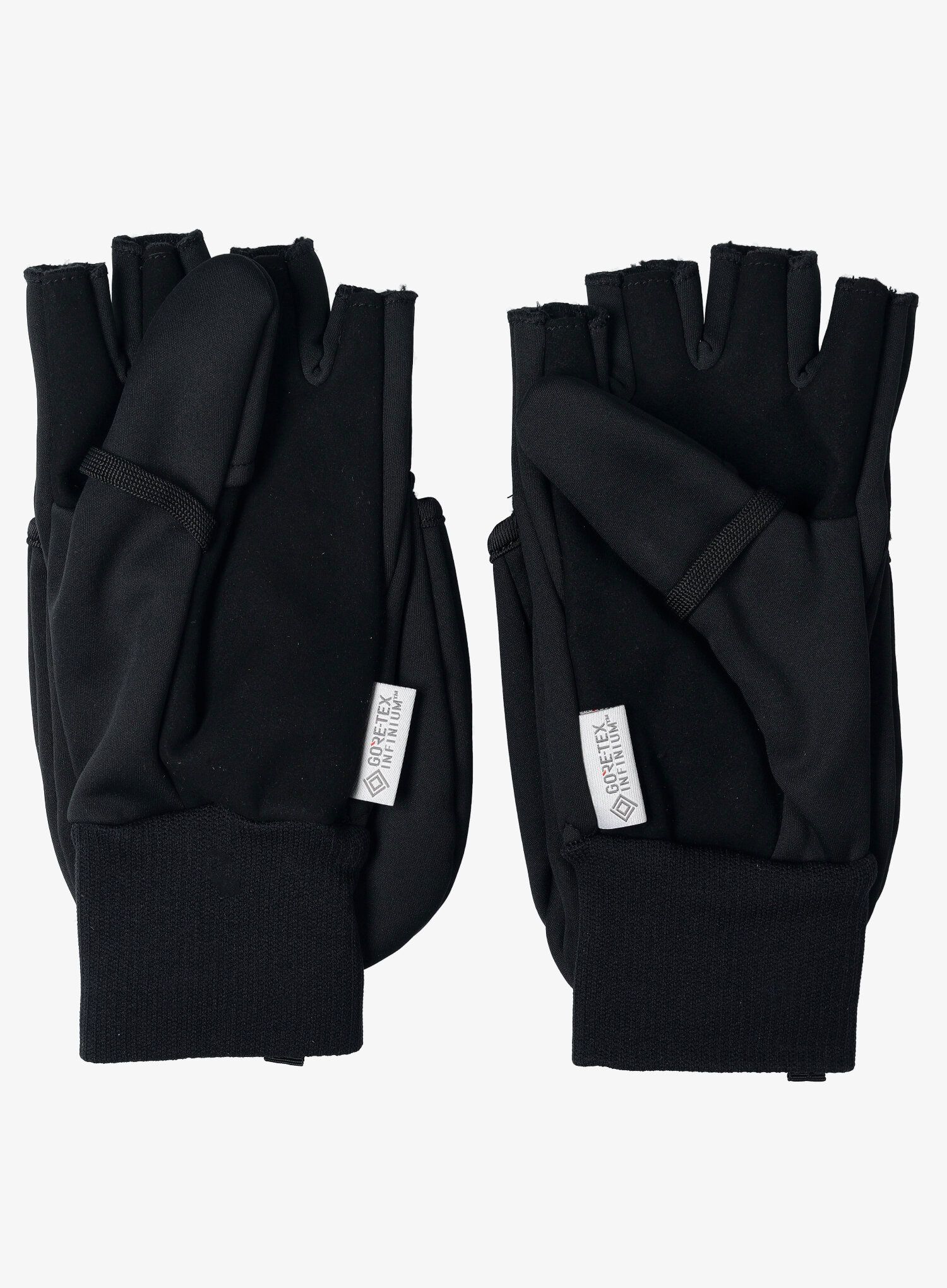Větruvzdorné rukavice Trekmates Rigg Convertible Mitts - black