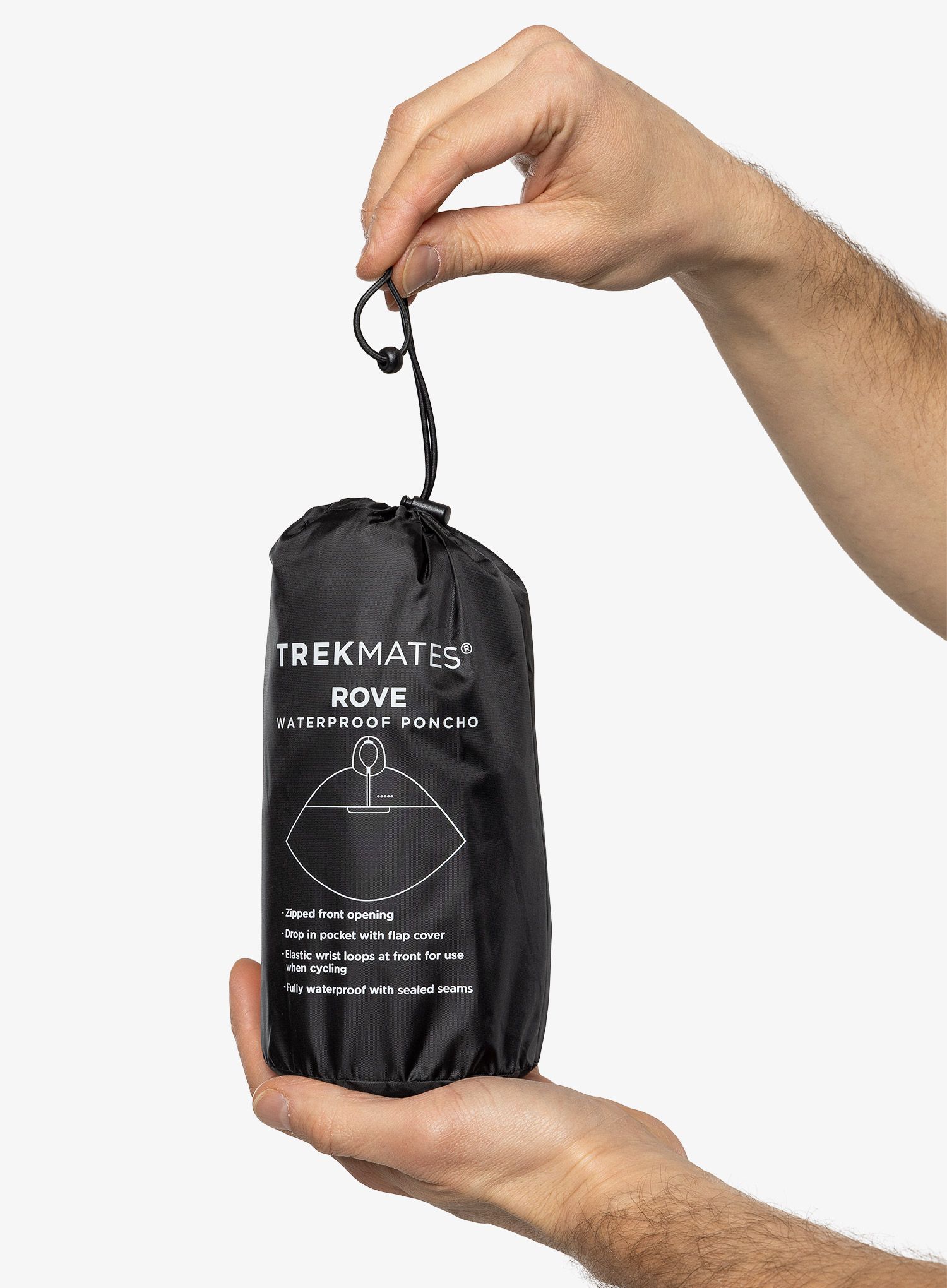 Turistická pláštěnka Trekmates Rove Poncho - black
