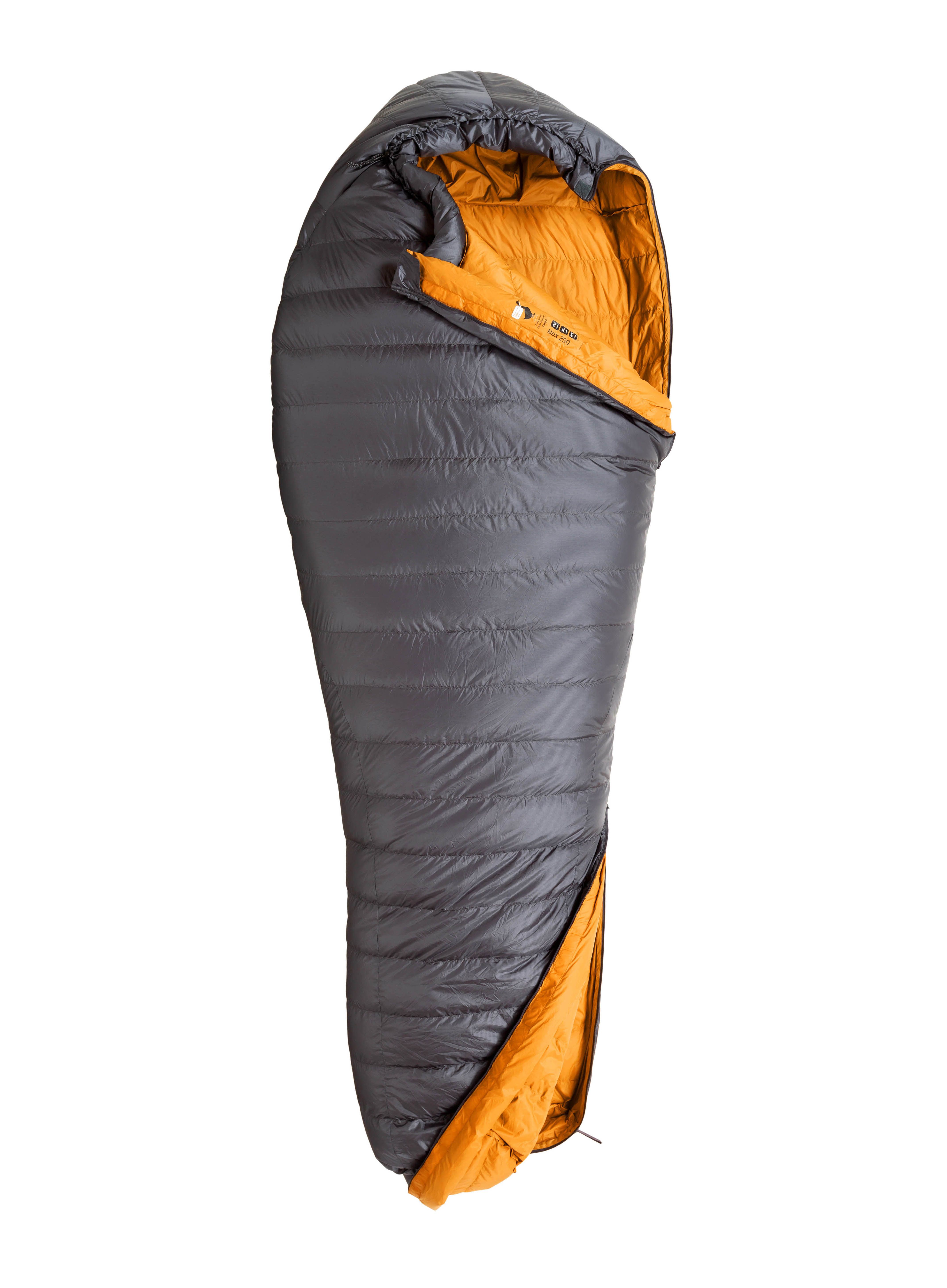 Péřový spacák Turbat Nox 250 (185 cm) - grey/cheddar orange