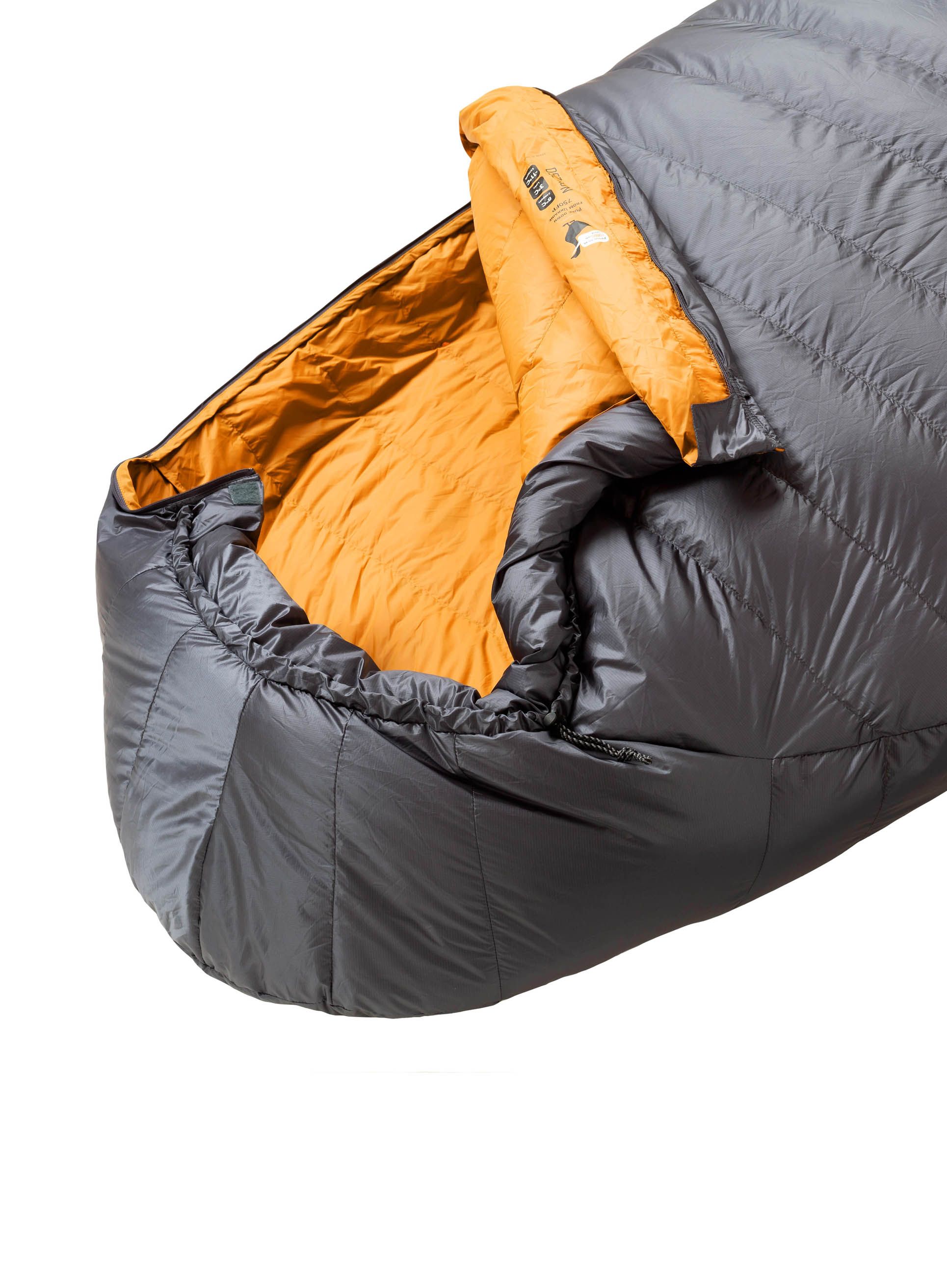Péřový spacák Turbat Nox 250 (185 cm) - grey/cheddar orange