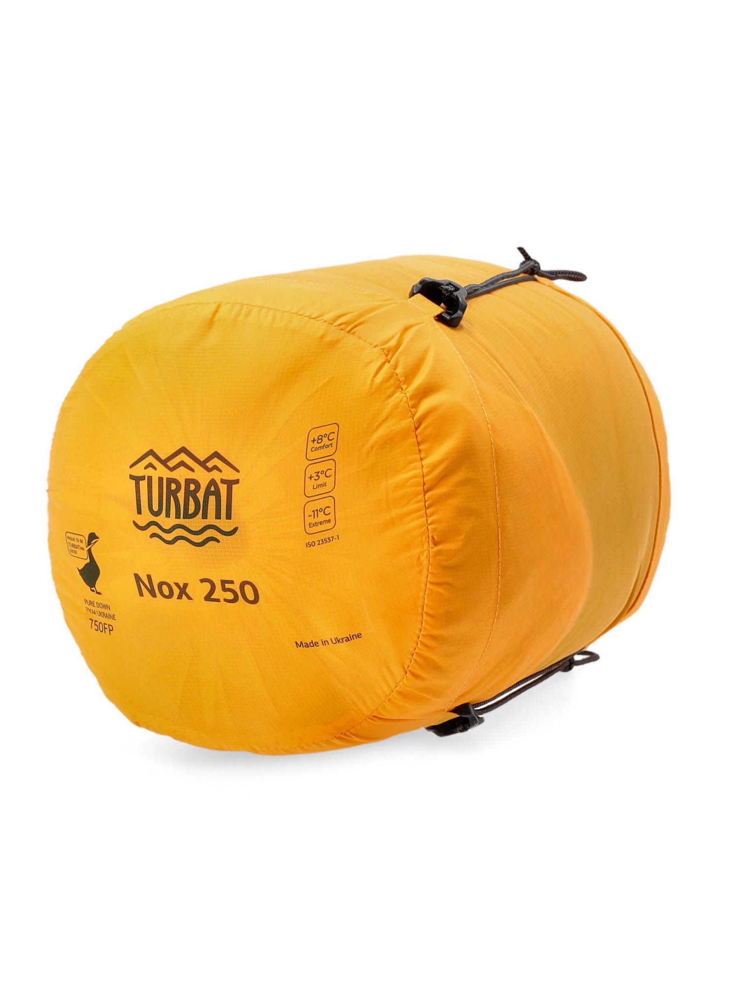 Péřový spacák Turbat Nox 250 (185 cm) - grey/cheddar orange