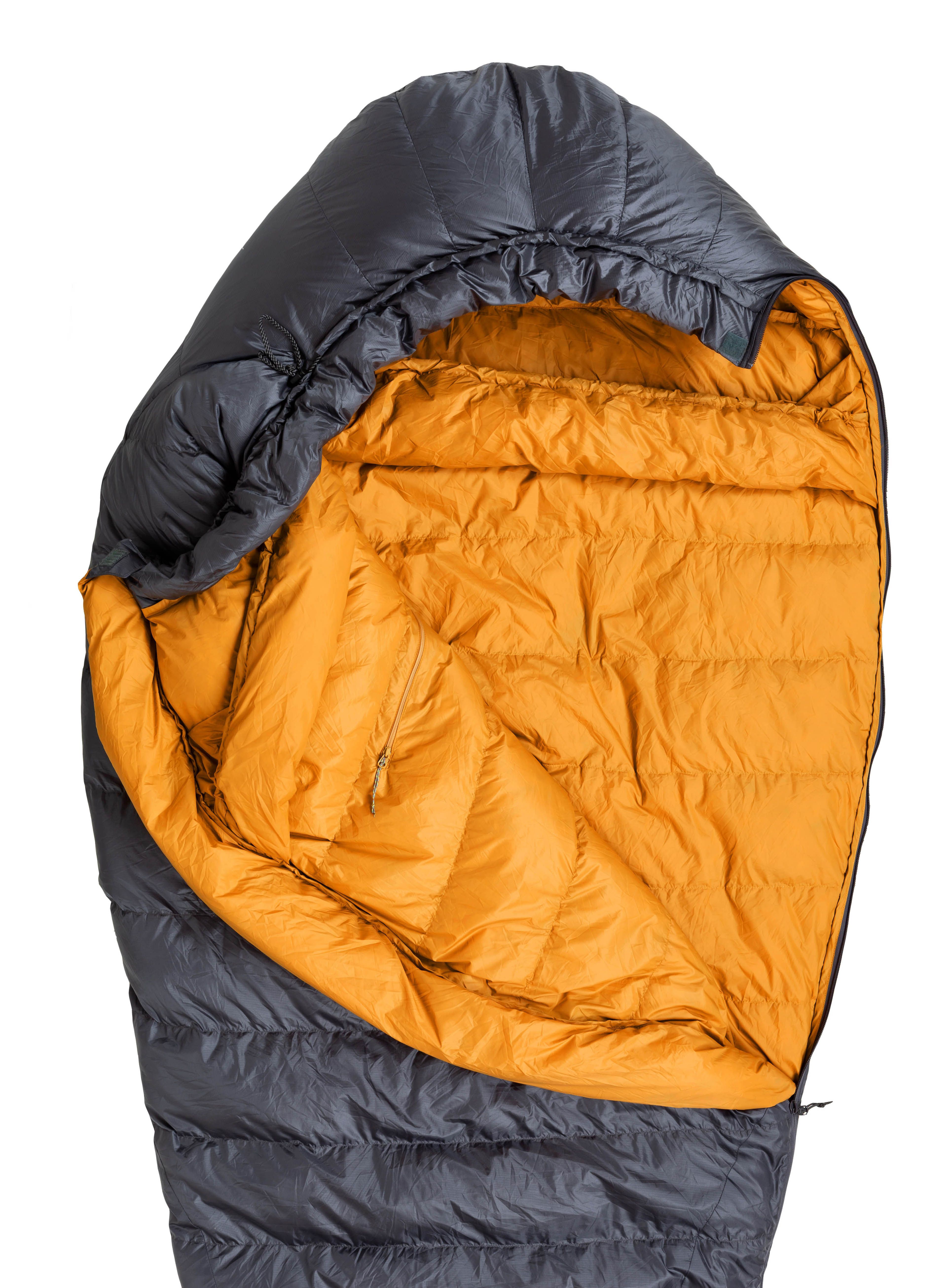 Péřový spacák Turbat Nox 400 (185 cm) - grey/cheddar orange