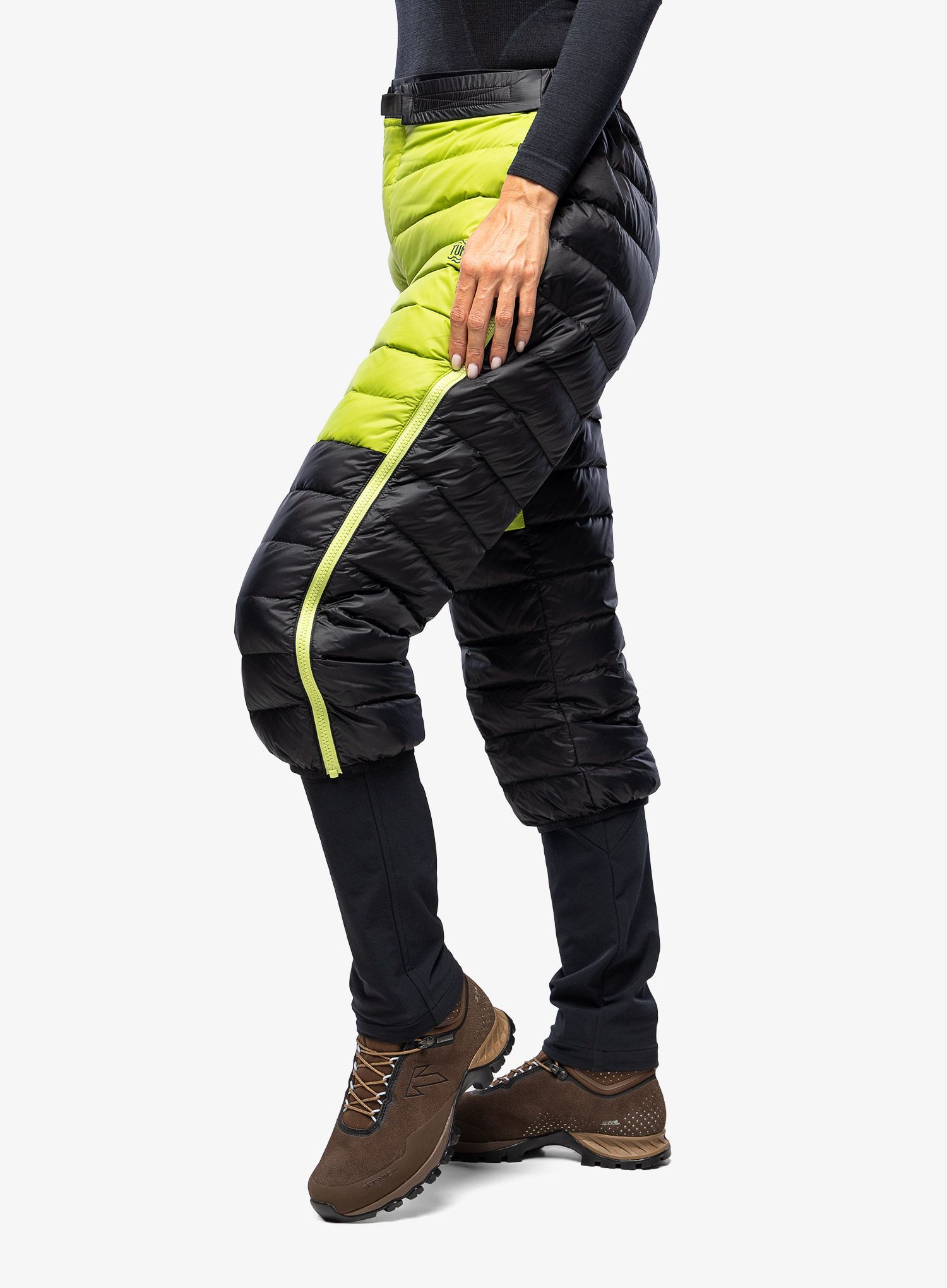 Péřové kalhotyTurbat Powder - jet black/macaw green