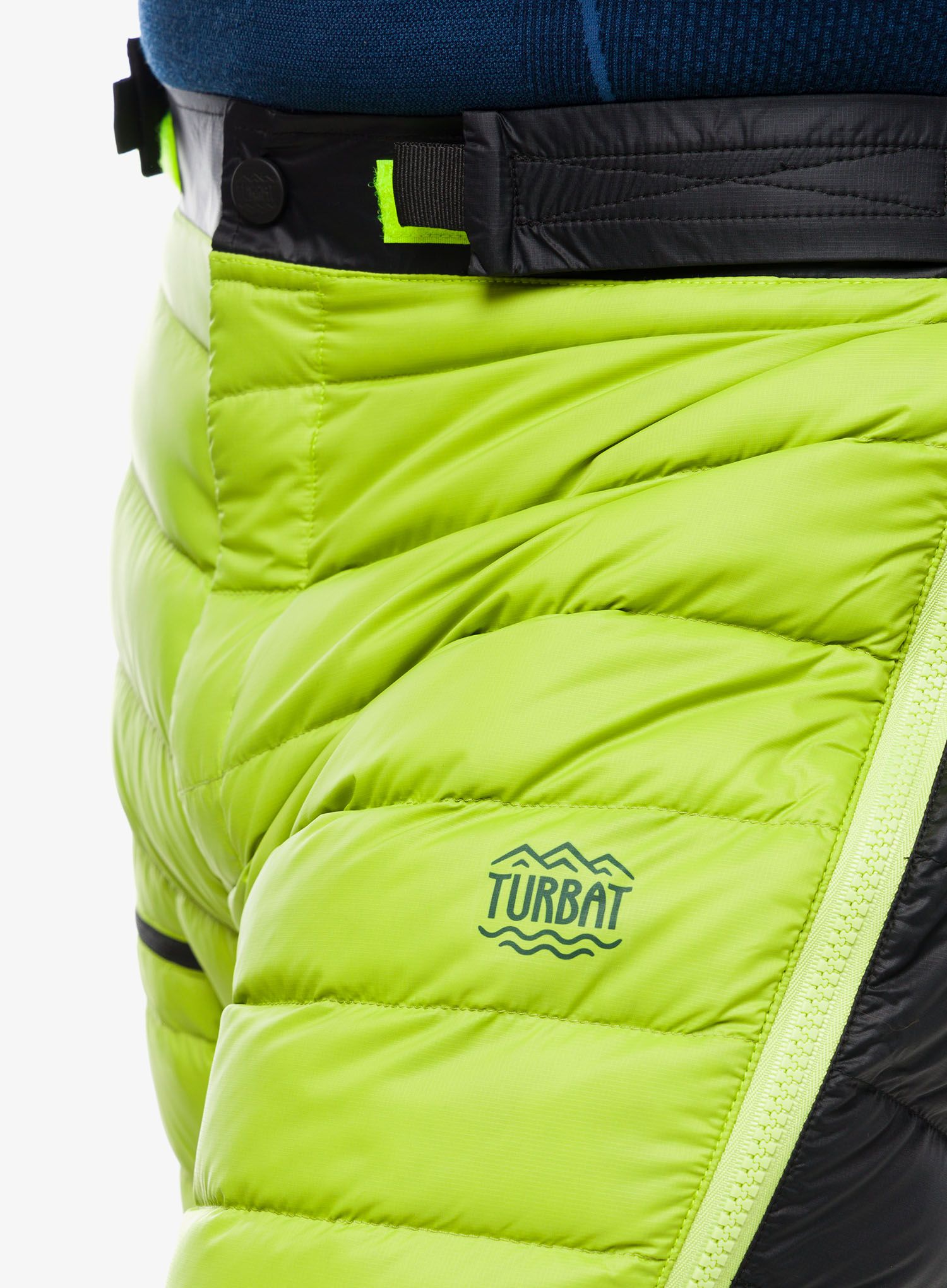 Péřové kalhotyTurbat Powder - jet black/macaw green