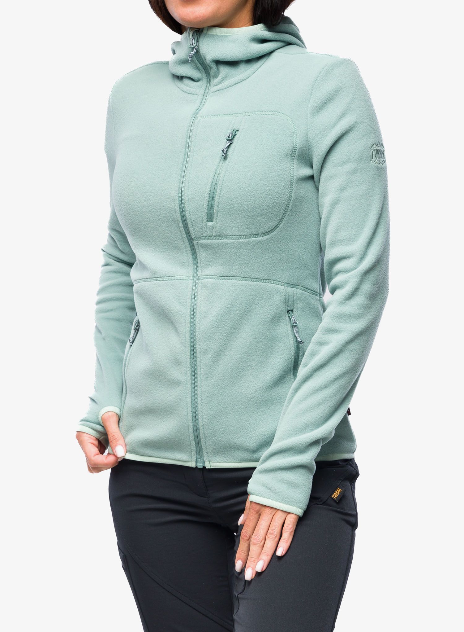 Dámská mikina s kapucí Turbat Summit Fleece - iceberg green