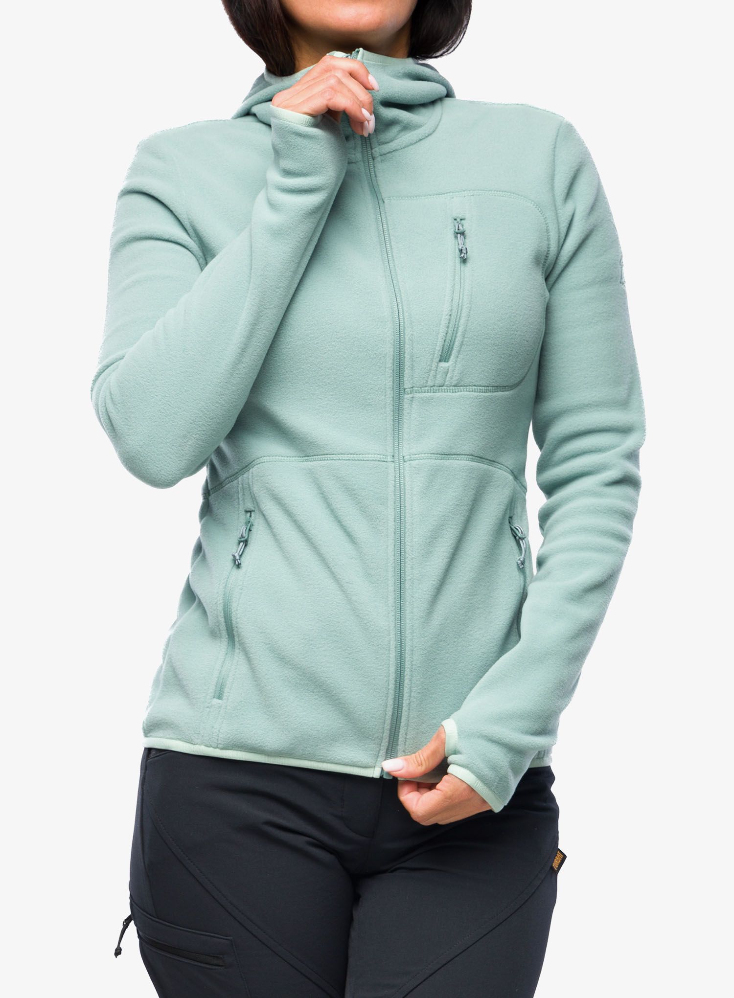 Dámská mikina s kapucí Turbat Summit Fleece - iceberg green