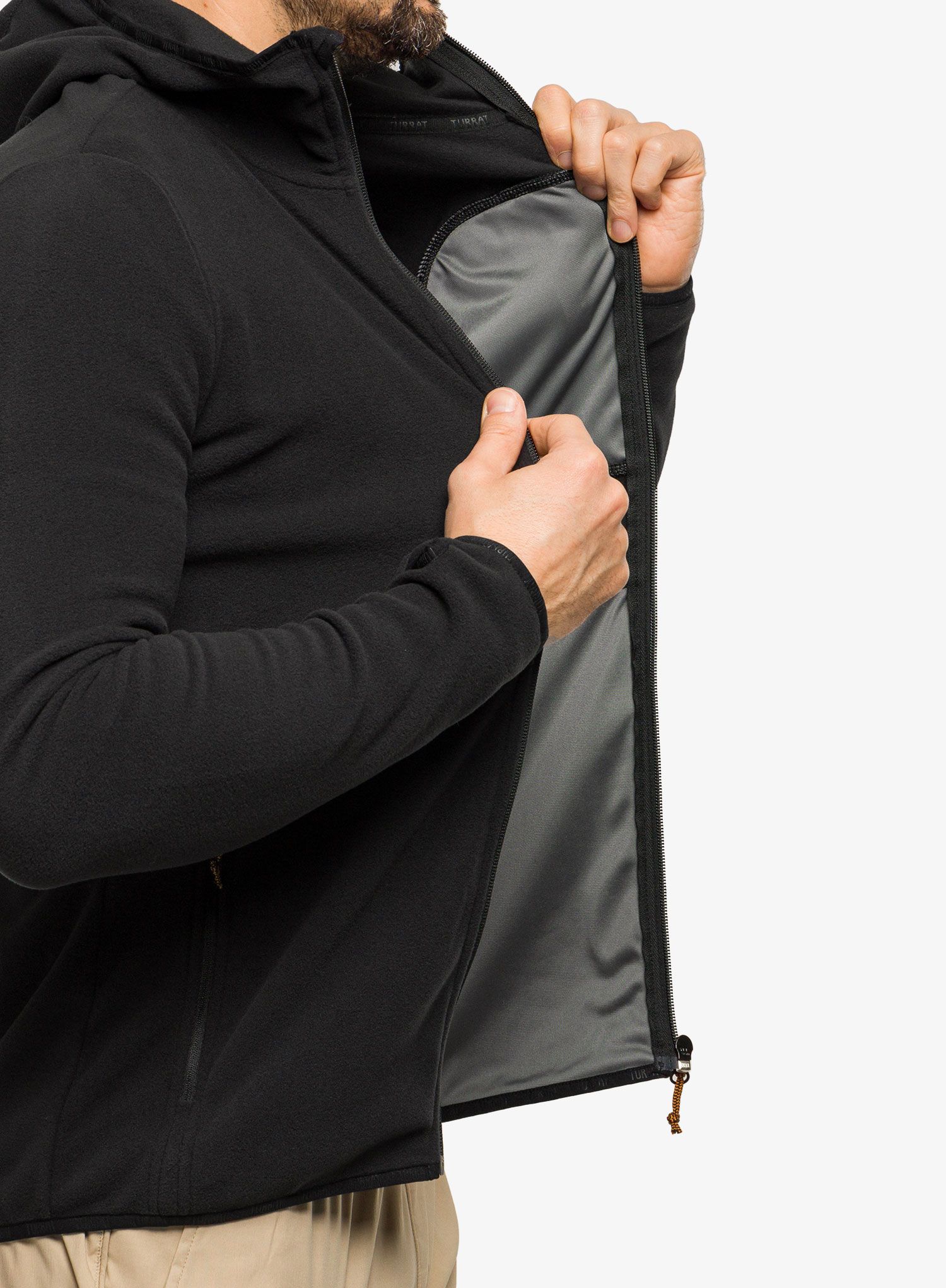 Fleece mikina Turbat Summit - jet black