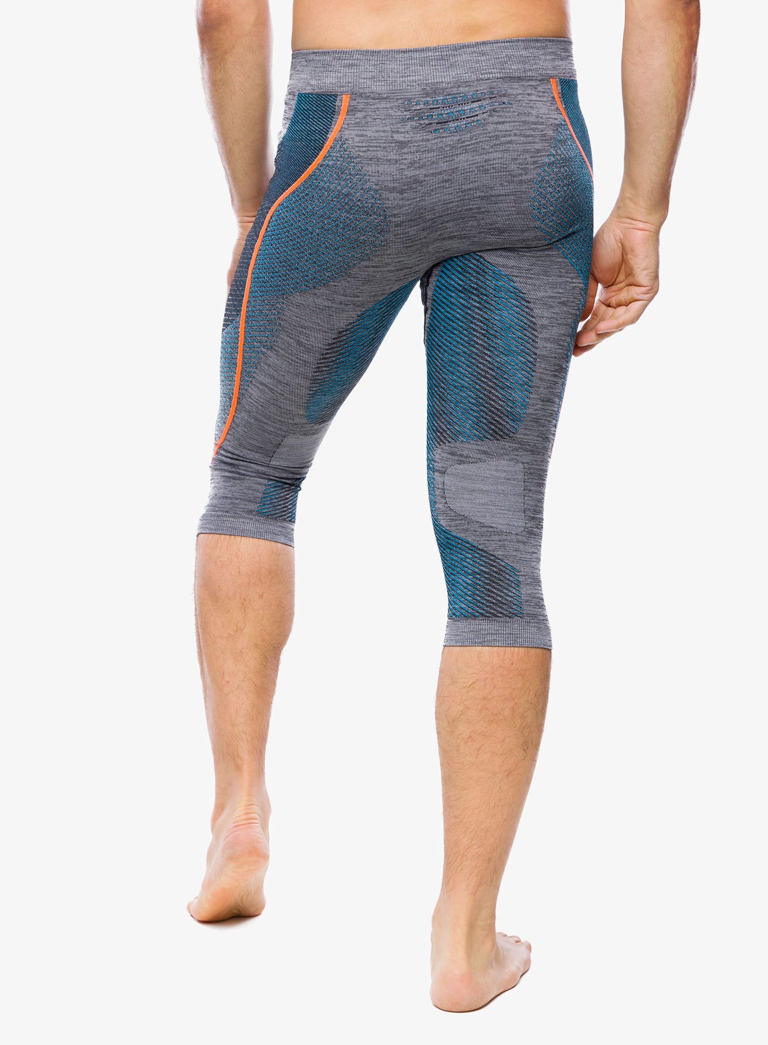 Termolegíny UYN Ambityon UW Pants Medium Melange - blk melange/orange