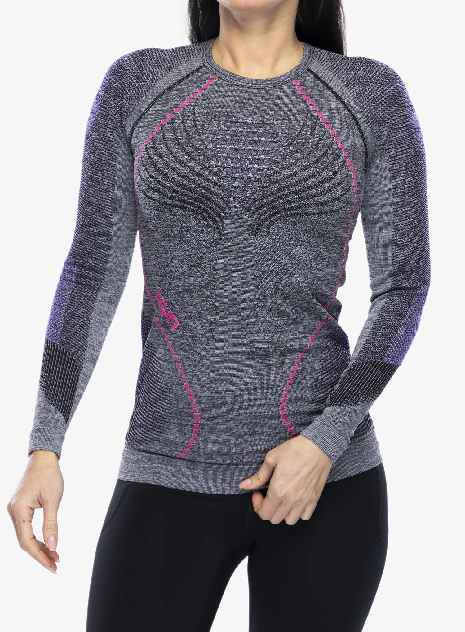 Dámská  funkční mikina UYN Ambityon UW Shirt LS Melange - bl. mel/purple