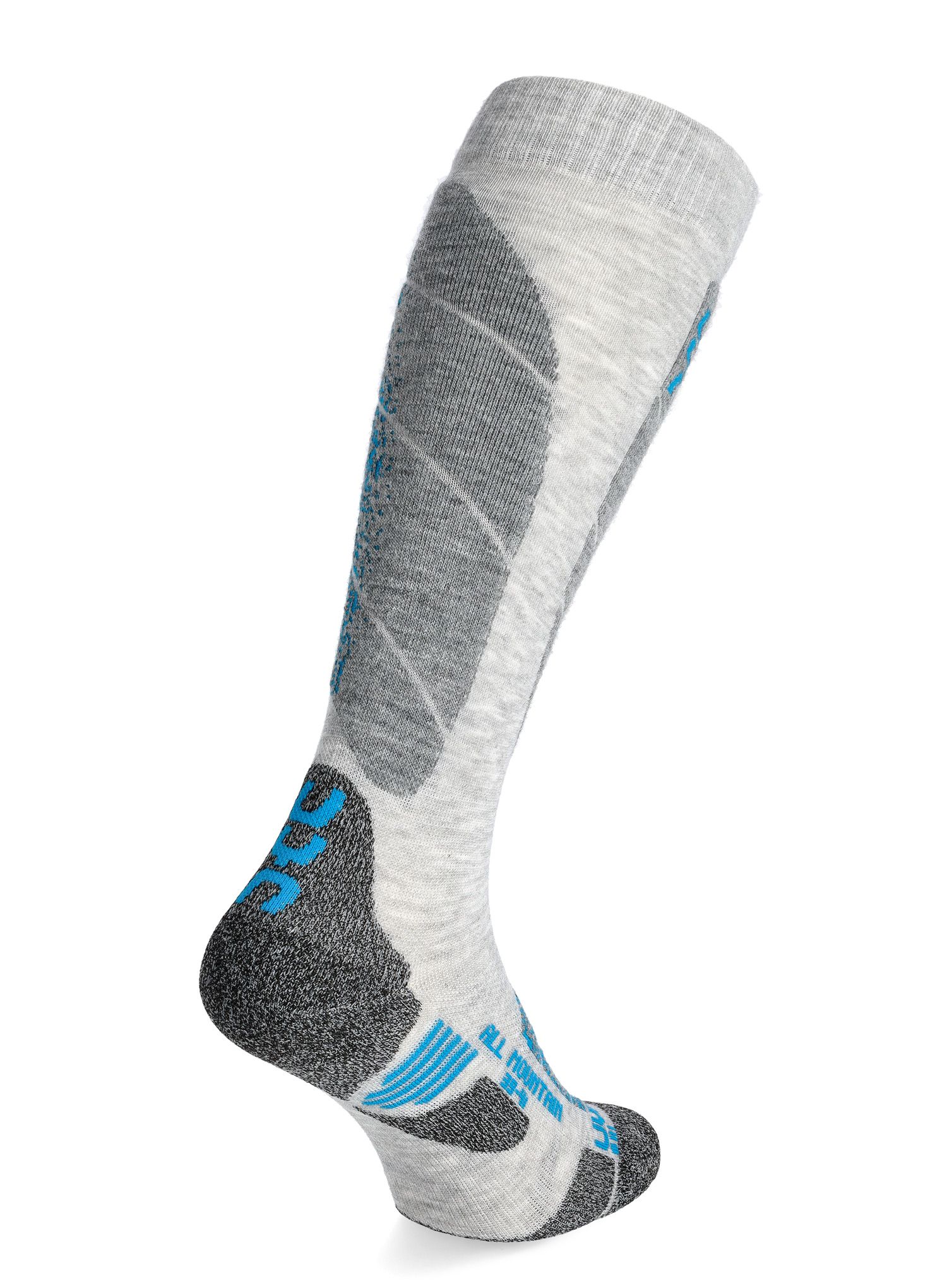 Lyžařské ponožky UYN Ski All Mountain - light grey melange/azure