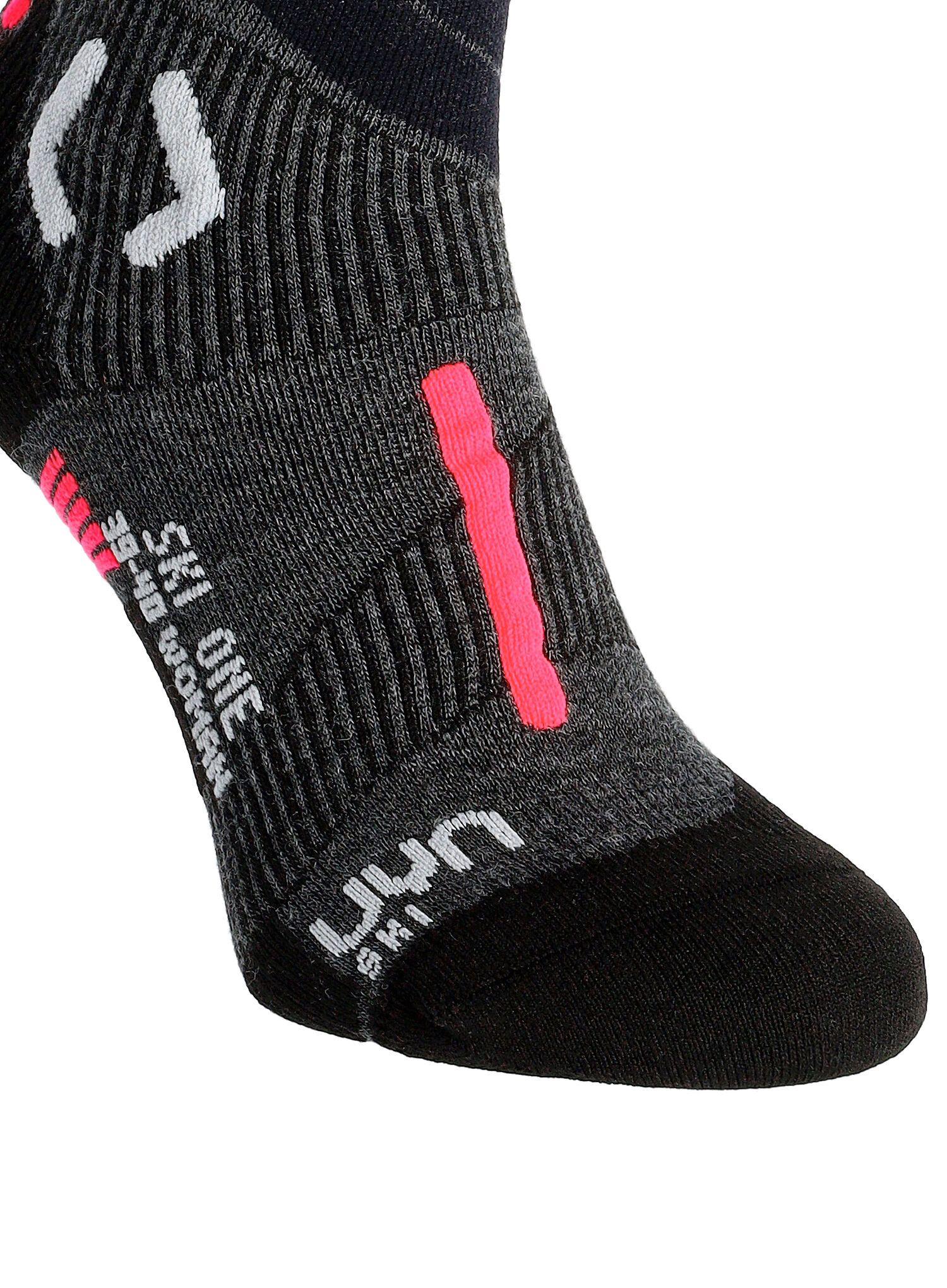 Dámské ponožky UYN Ski One Merino Socks - anthracite/pink