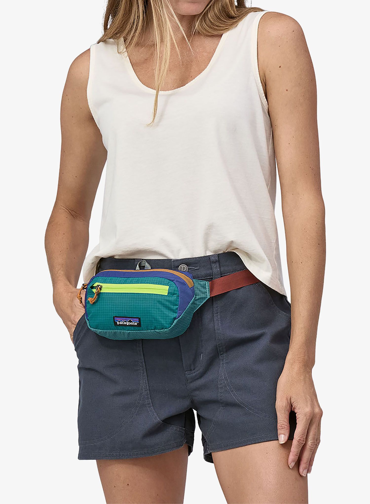 Ledvinka Patagonia Ultralight Black Hole Mini Hip Pack - patchwork/blue