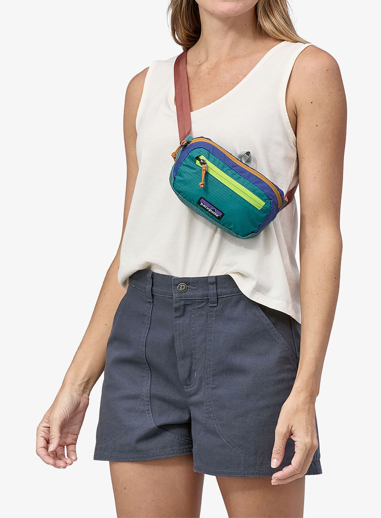 Ledvinka Patagonia Ultralight Black Hole Mini Hip Pack - patchwork/blue